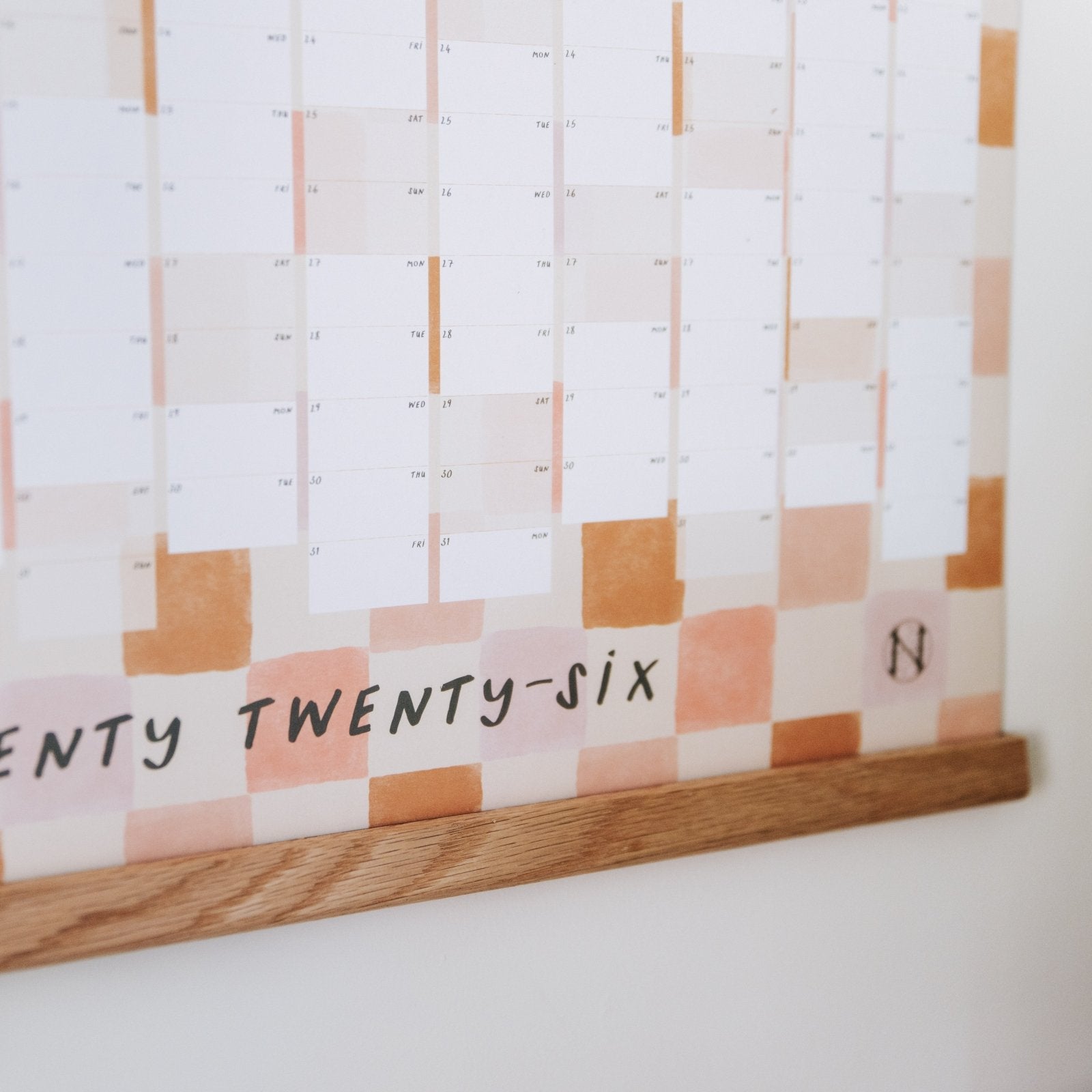 2026 Chequered Wall Planner - I am Nat Ltd - Wall Planner