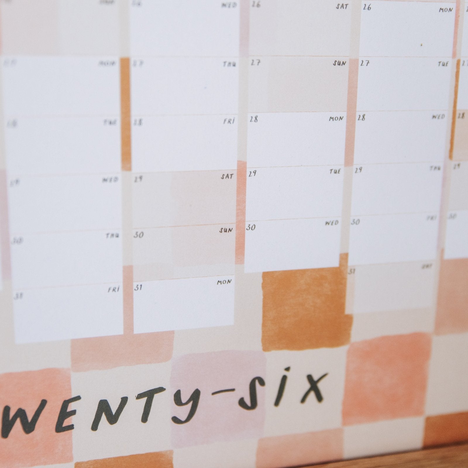 2026 Chequered Wall Planner - I am Nat Ltd - Wall Planner