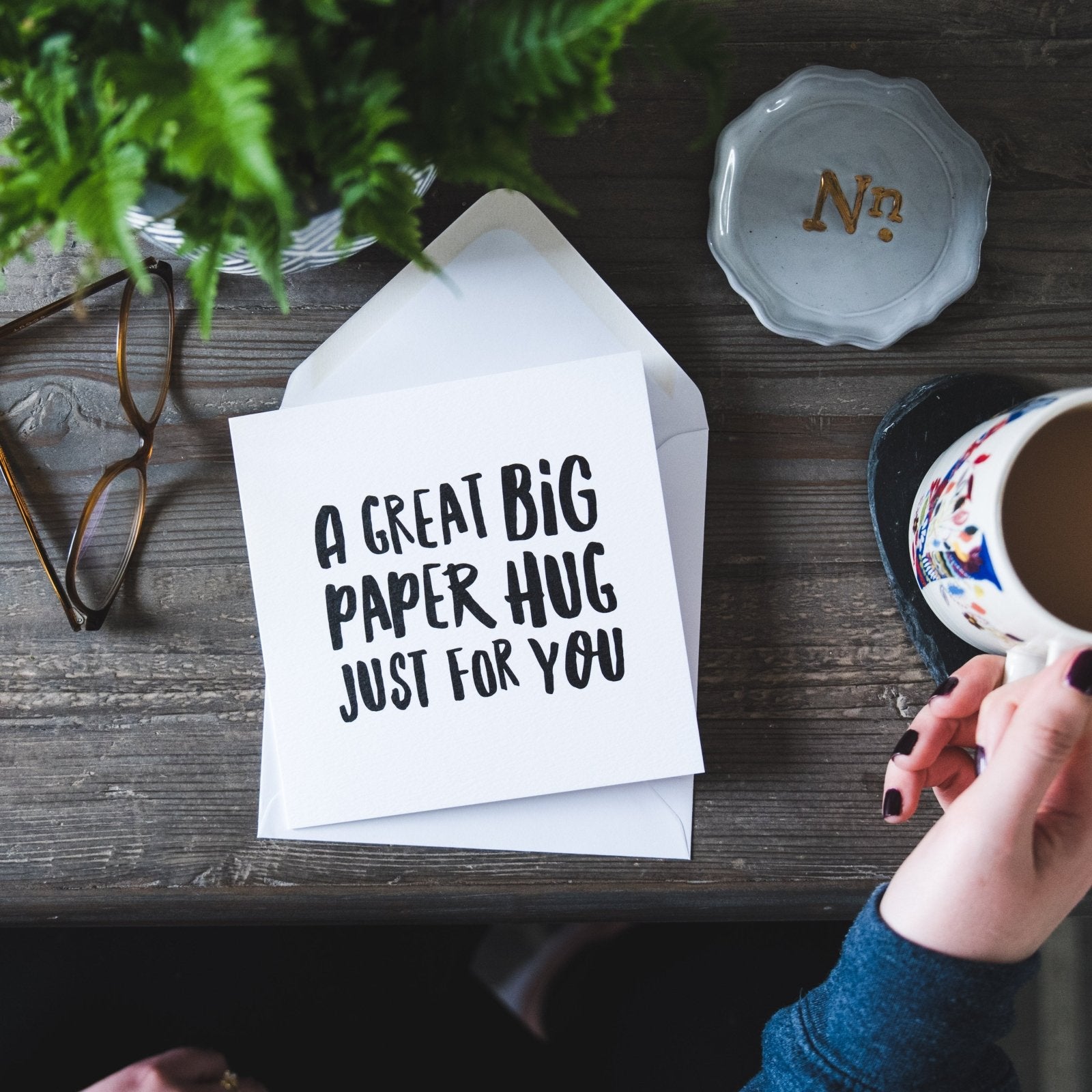 'A Great Big Paper Hug' Thinking of You Card - I am Nat Ltd - Greeting Card