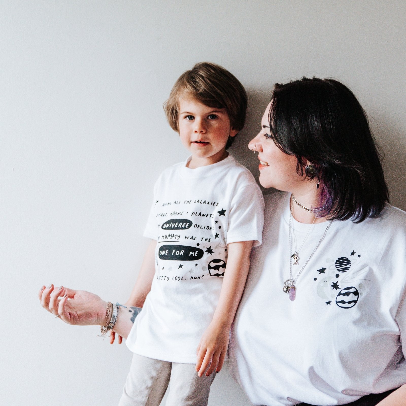 Among All The Galaxies Adult & Child T-Shirt Set - I am Nat Ltd - Adult & Child Matching Sets