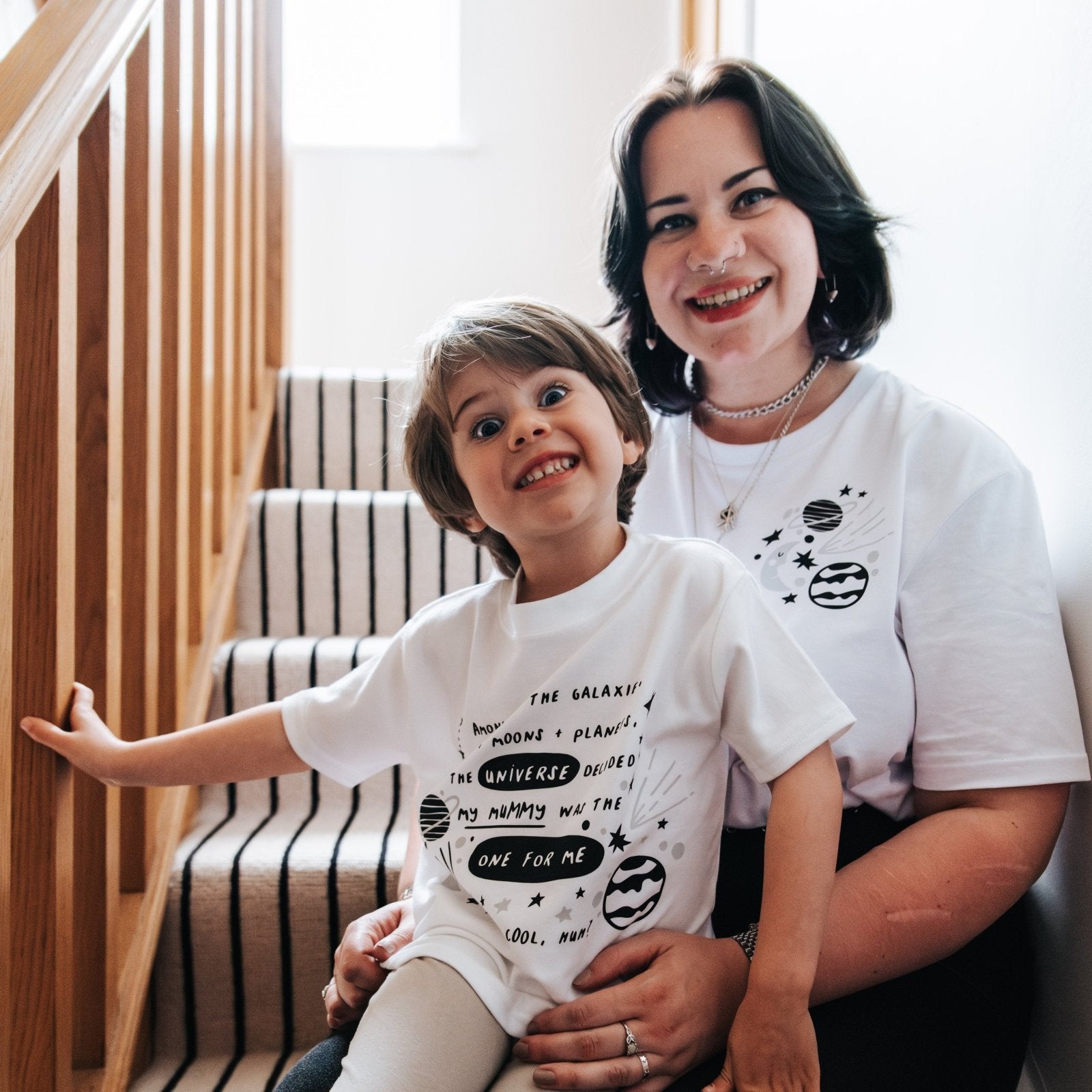 Among All The Galaxies Adult & Child T-Shirt Set - I am Nat Ltd - Adult & Child Matching Sets