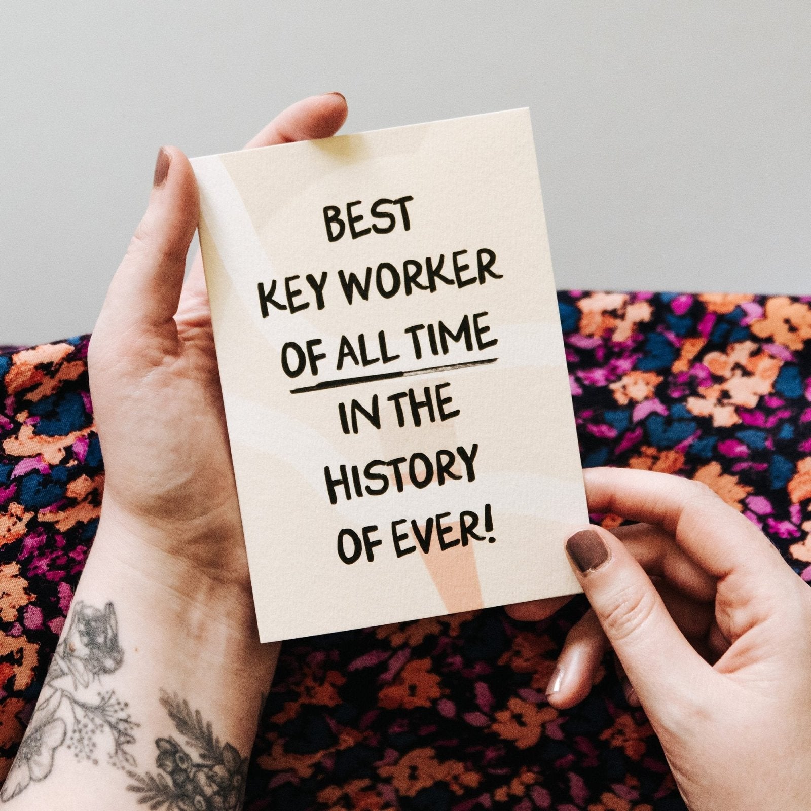 Best Key Worker Thank You Card - I am Nat Ltd - Greeting Card