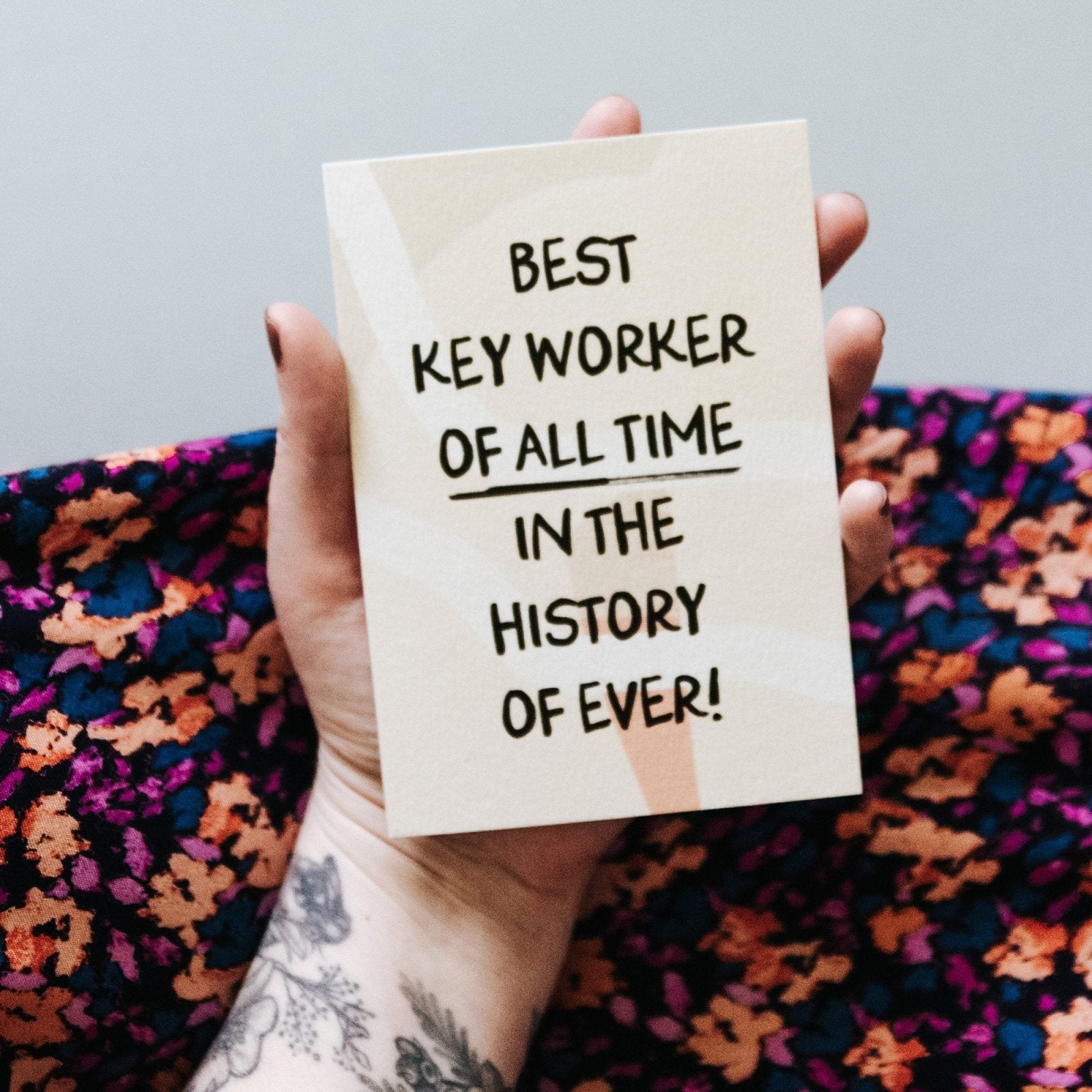 Best Key Worker Thank You Card - I am Nat Ltd - Greeting Card