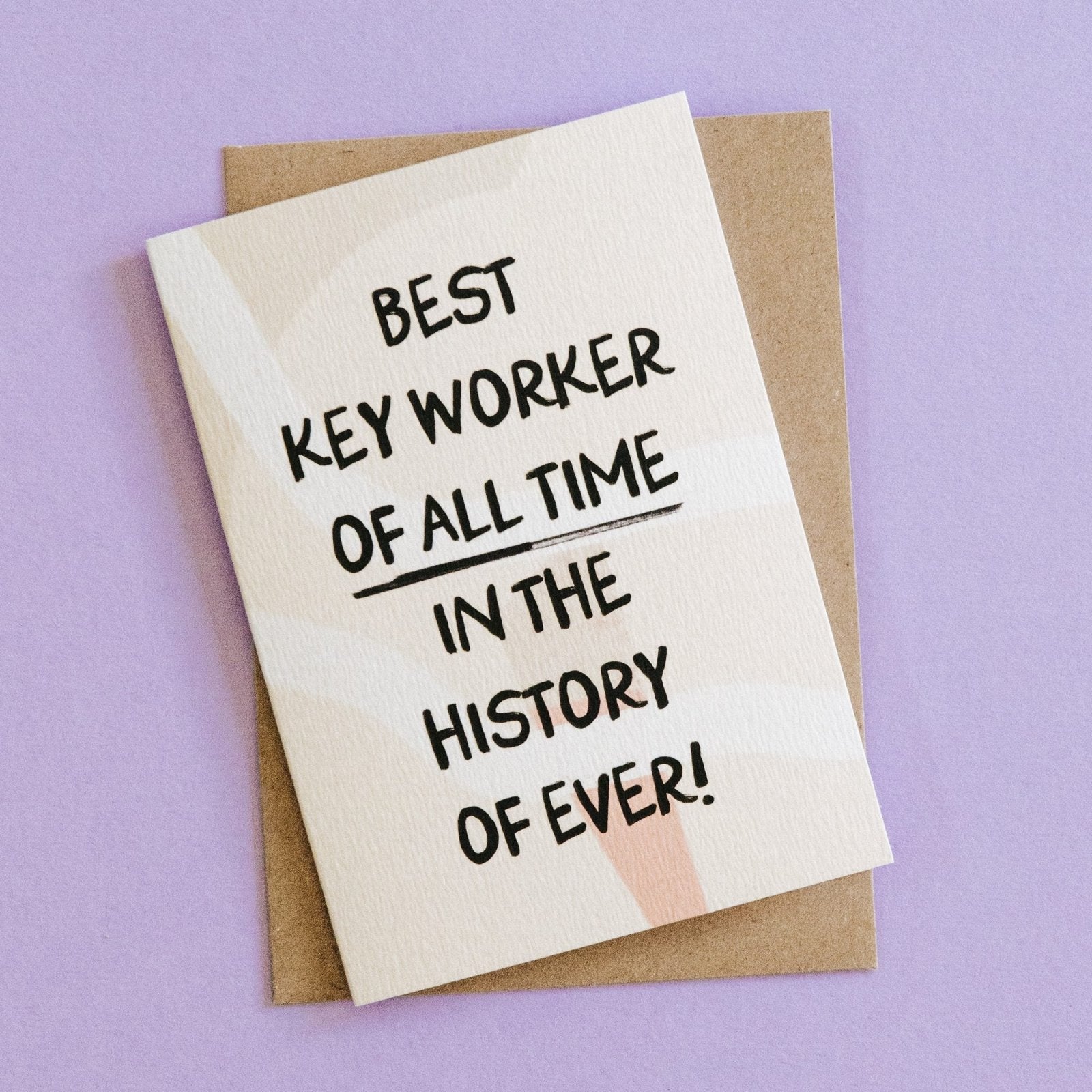 Best Key Worker Thank You Card - I am Nat Ltd - Greeting Card