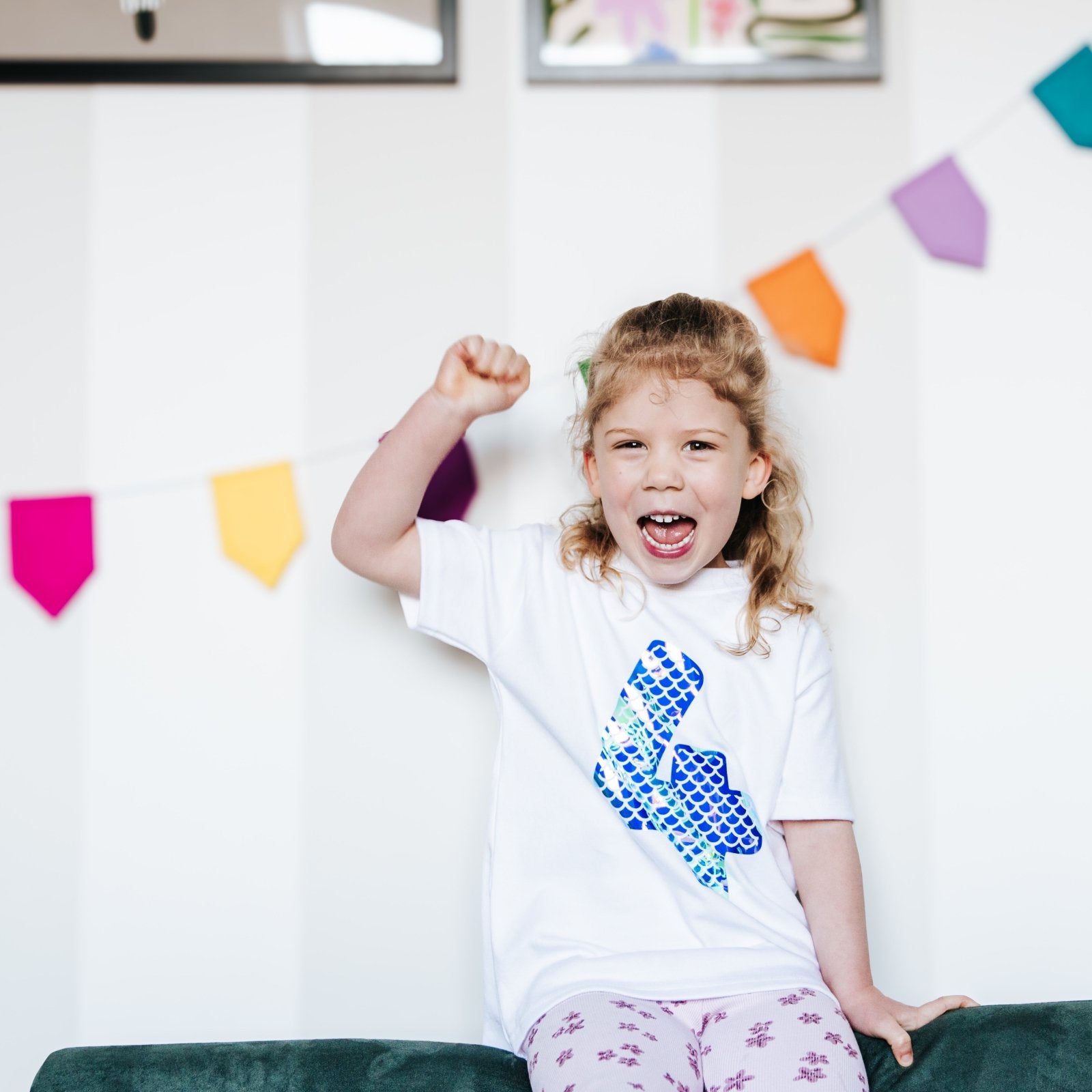 Children's Iridescent Mermaid Number Birthday T-Shirt - I am Nat Ltd - Children's T-Shirt