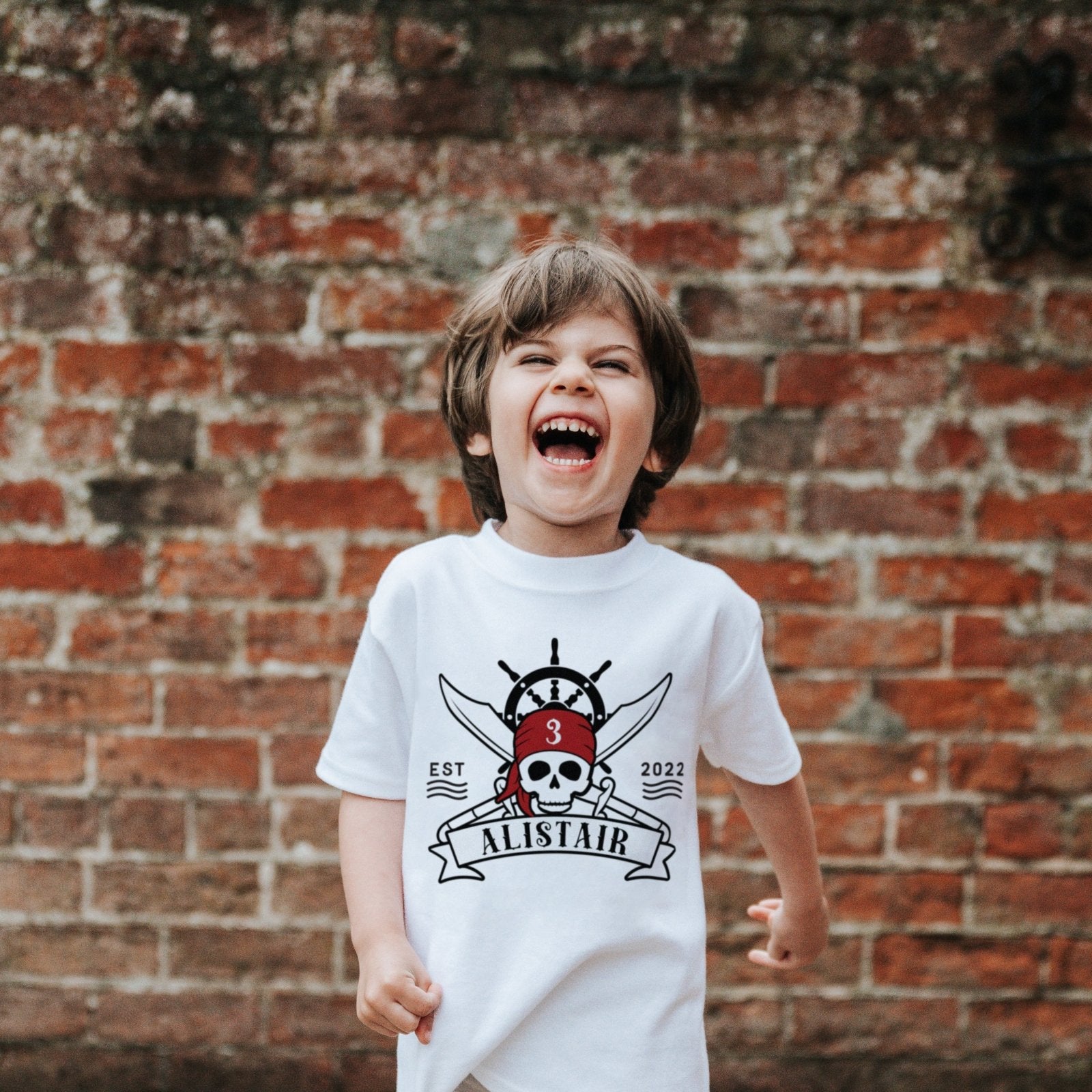 Children's Personalised Pirate Birthday T-Shirt - I am Nat Ltd - Children's T-Shirt