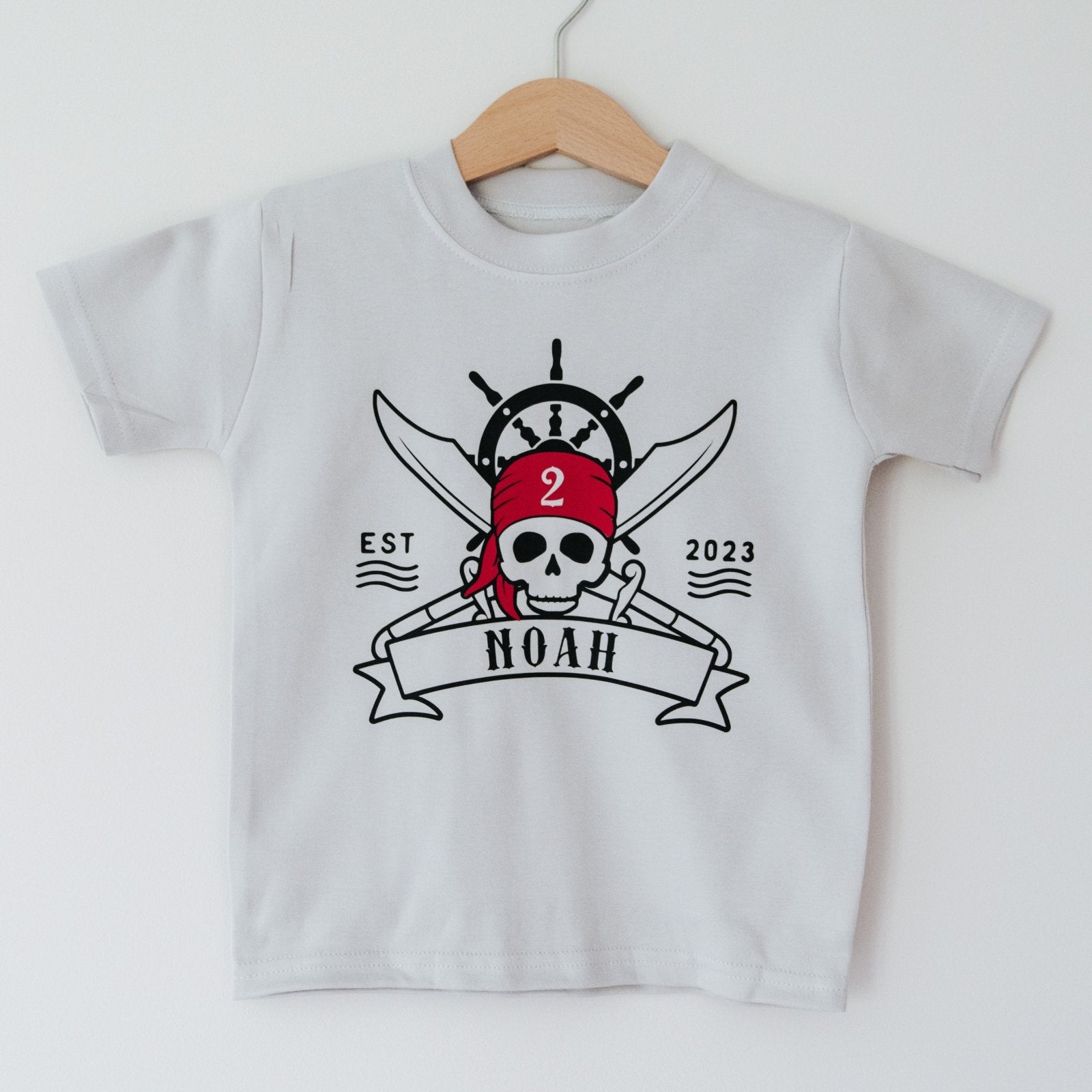 Children's Personalised Pirate Birthday T-Shirt - I am Nat Ltd - Children's T-Shirt