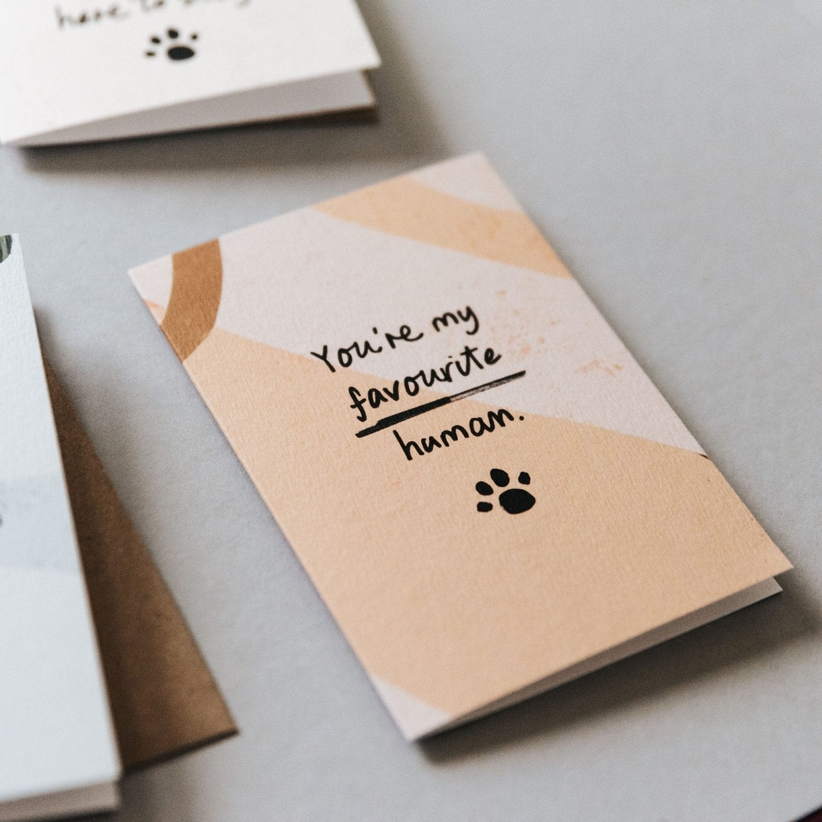 Favourite Human Card from Dog or Cat - I am Nat Ltd - Greeting Card