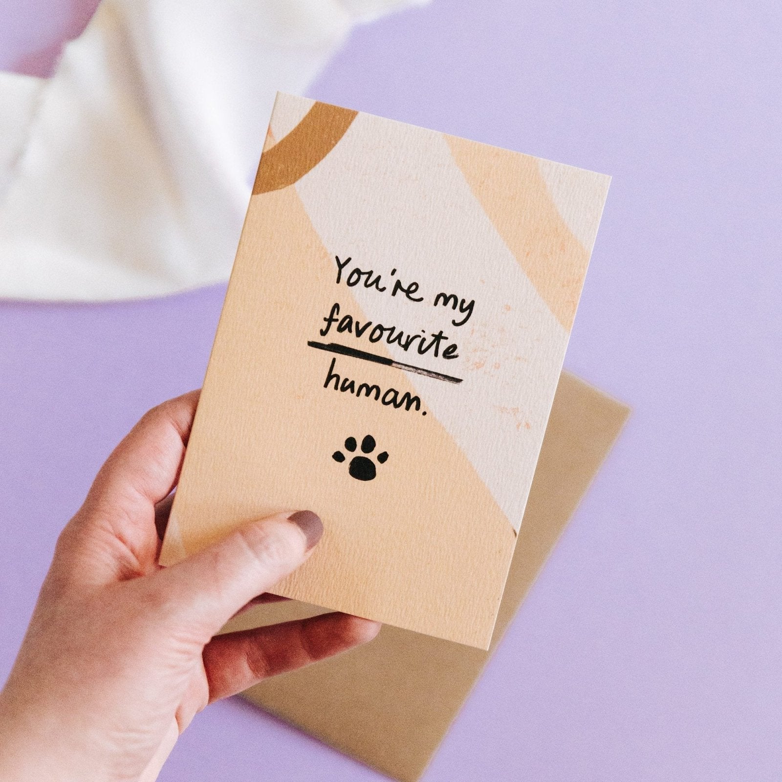 Favourite Human Card from Dog or Cat - I am Nat Ltd - Greeting Card