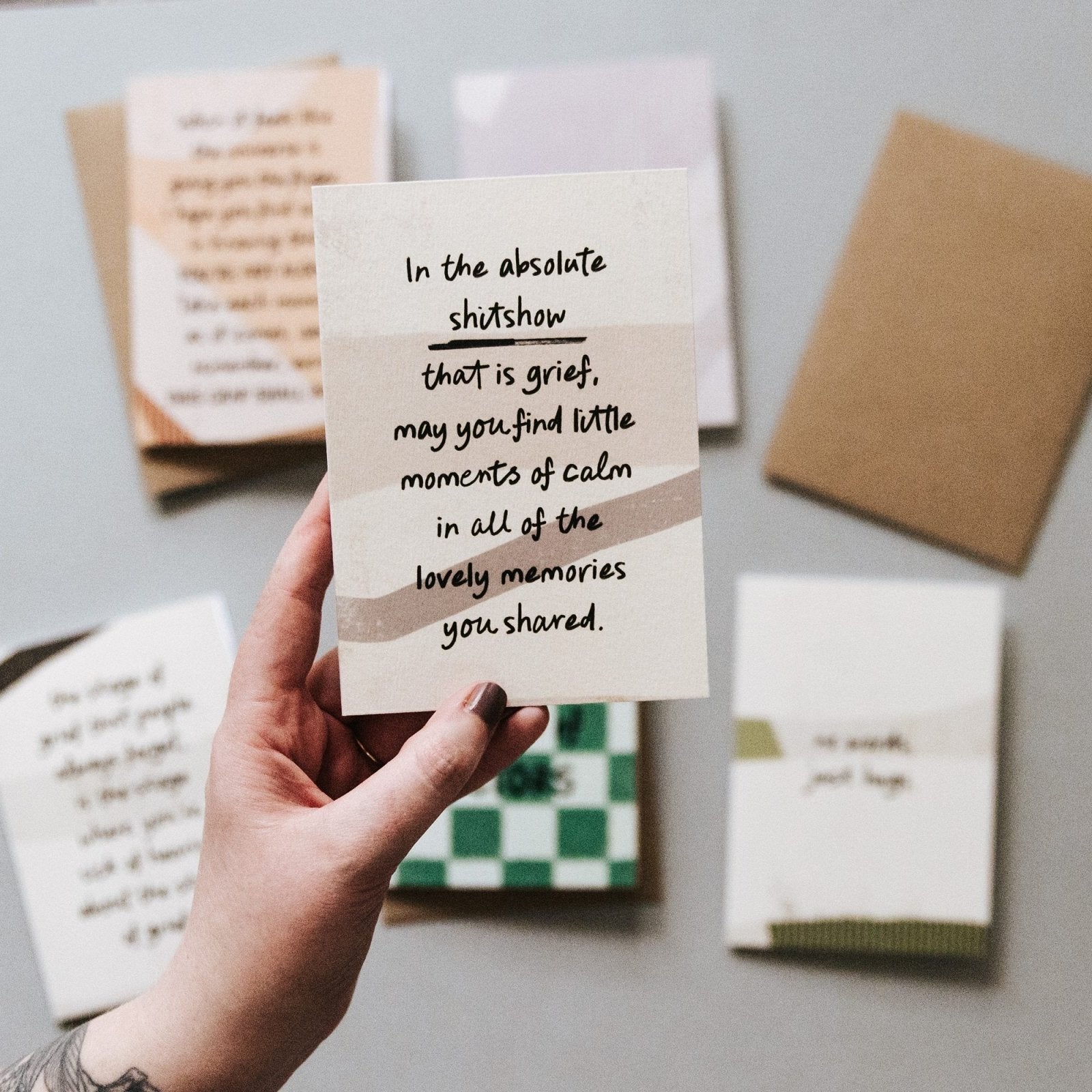 Finding Calm Amidst Grief - Sympathy Card - I am Nat Ltd - Greeting Card