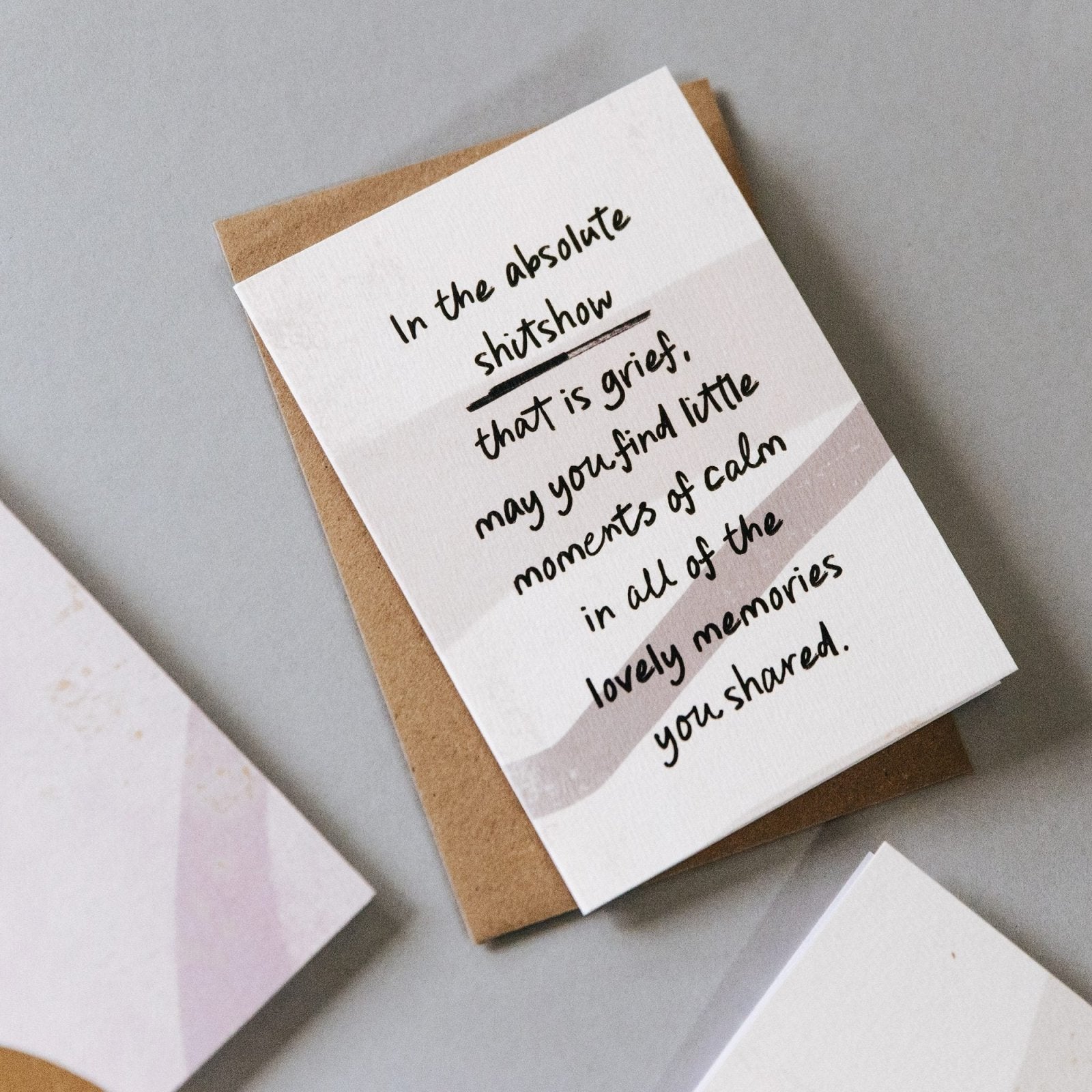 Finding Calm Amidst Grief - Sympathy Card - I am Nat Ltd - Greeting Card