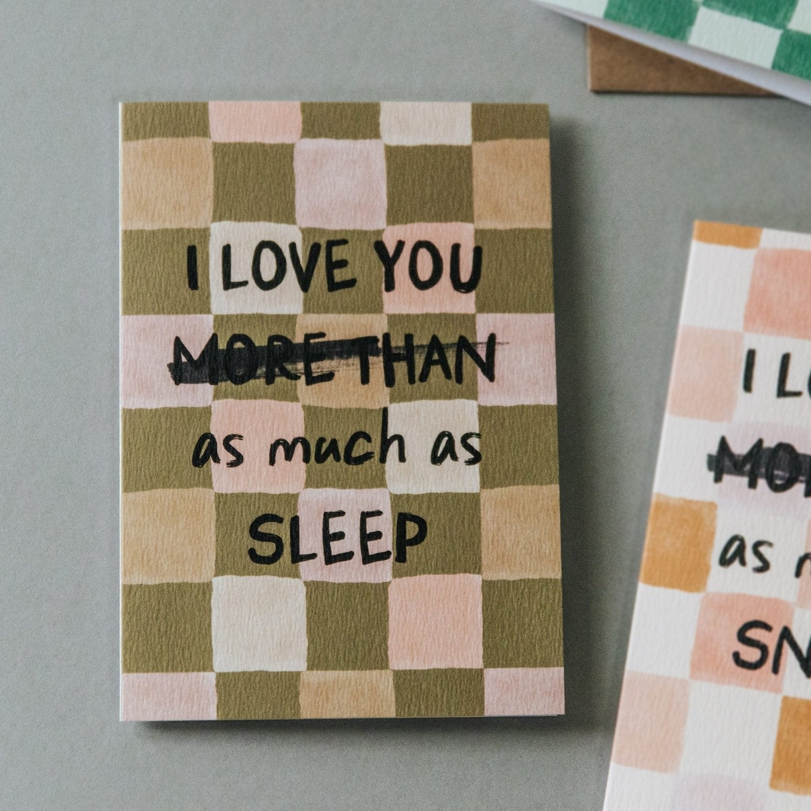 I Love You As Much As Sleep Card - I am Nat Ltd - Greeting Card