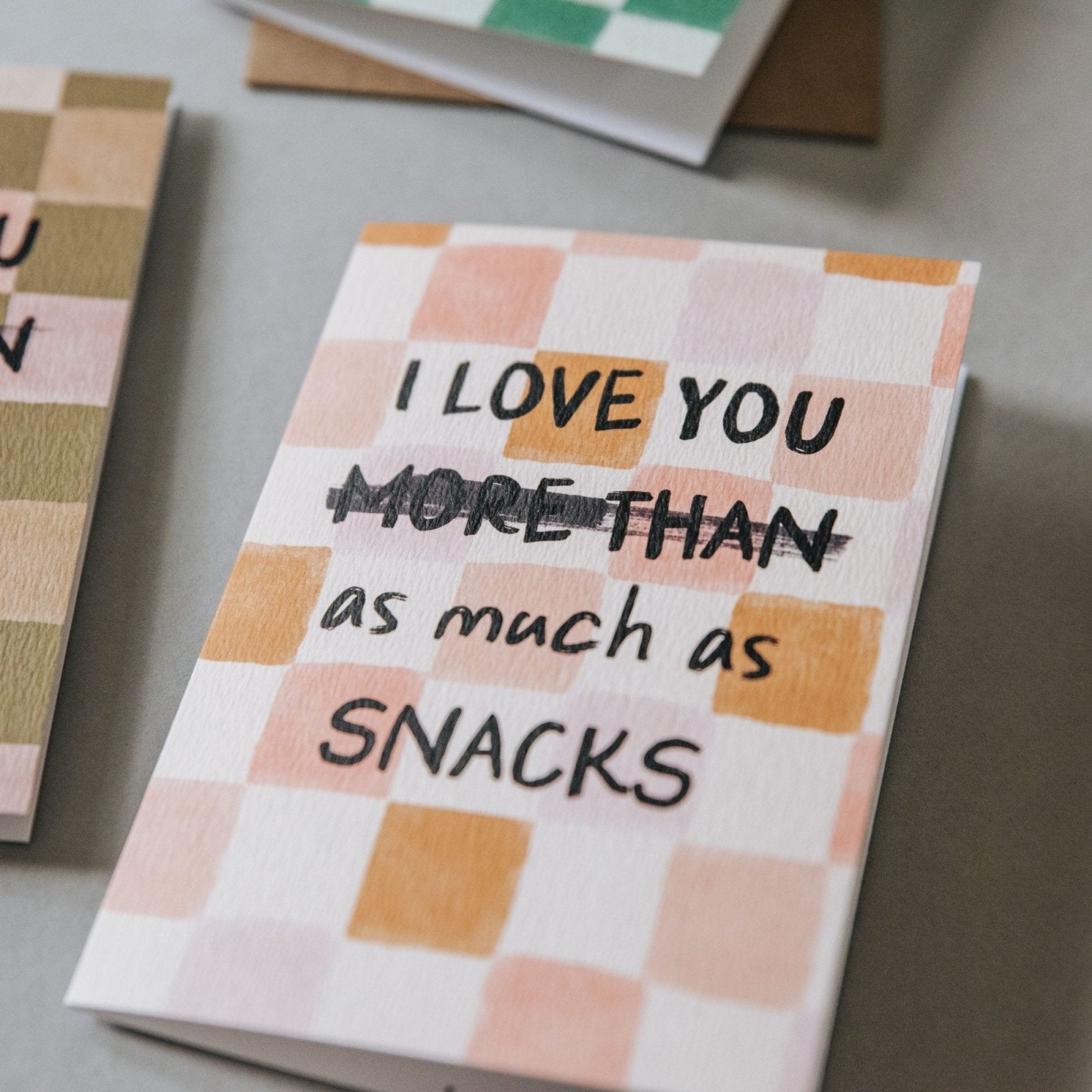 I Love You As Much As Snacks Card - I am Nat Ltd - Greeting Card