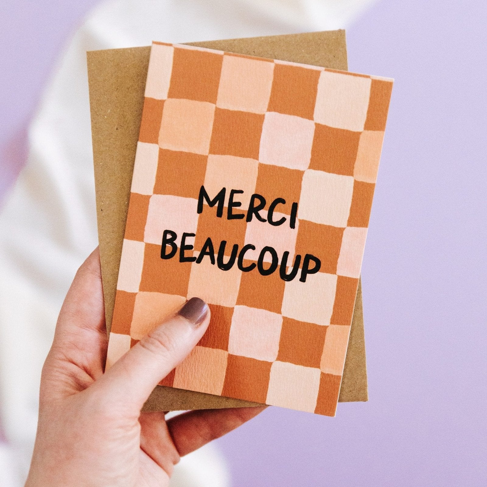 Merci Beaucoup Thank You Card - I am Nat Ltd - Greeting Card