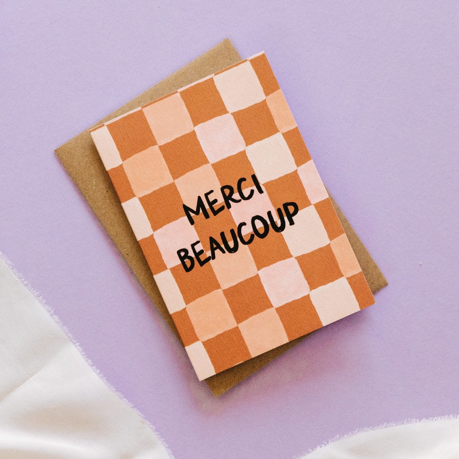 Merci Beaucoup Thank You Card - I am Nat Ltd - Greeting Card