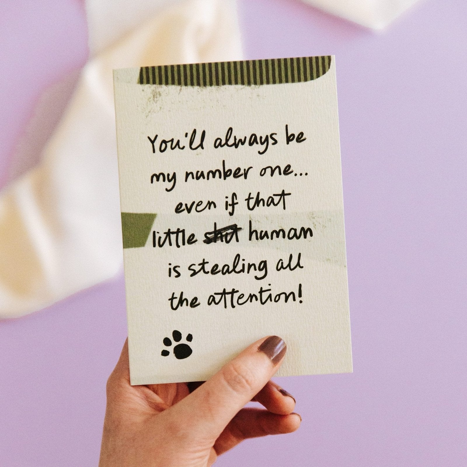 My Number One - Funny Card from Dog or Cat - I am Nat Ltd - Greeting Card