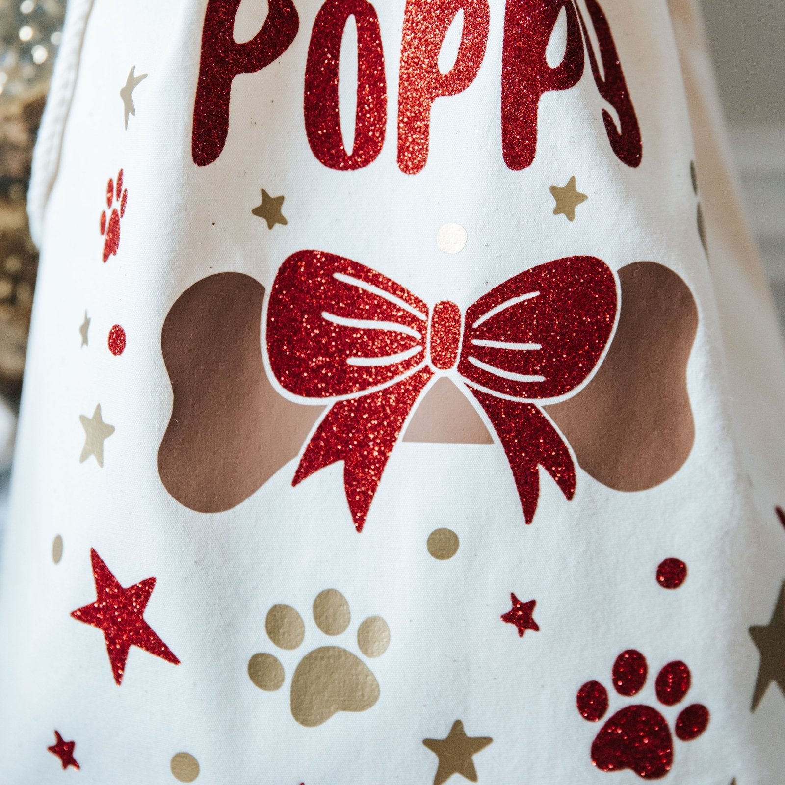 Personalised Glitter Dog Christmas Sack - I am Nat Ltd - Christmas Sack