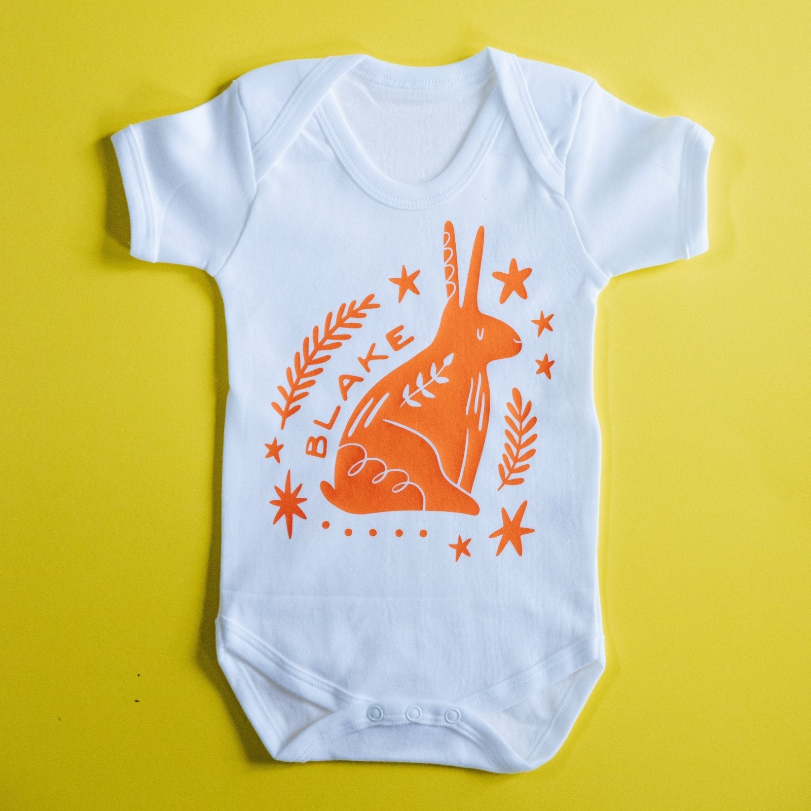 Scandi Bunny Personalised Babygrow - I am Nat Ltd - Babygrow