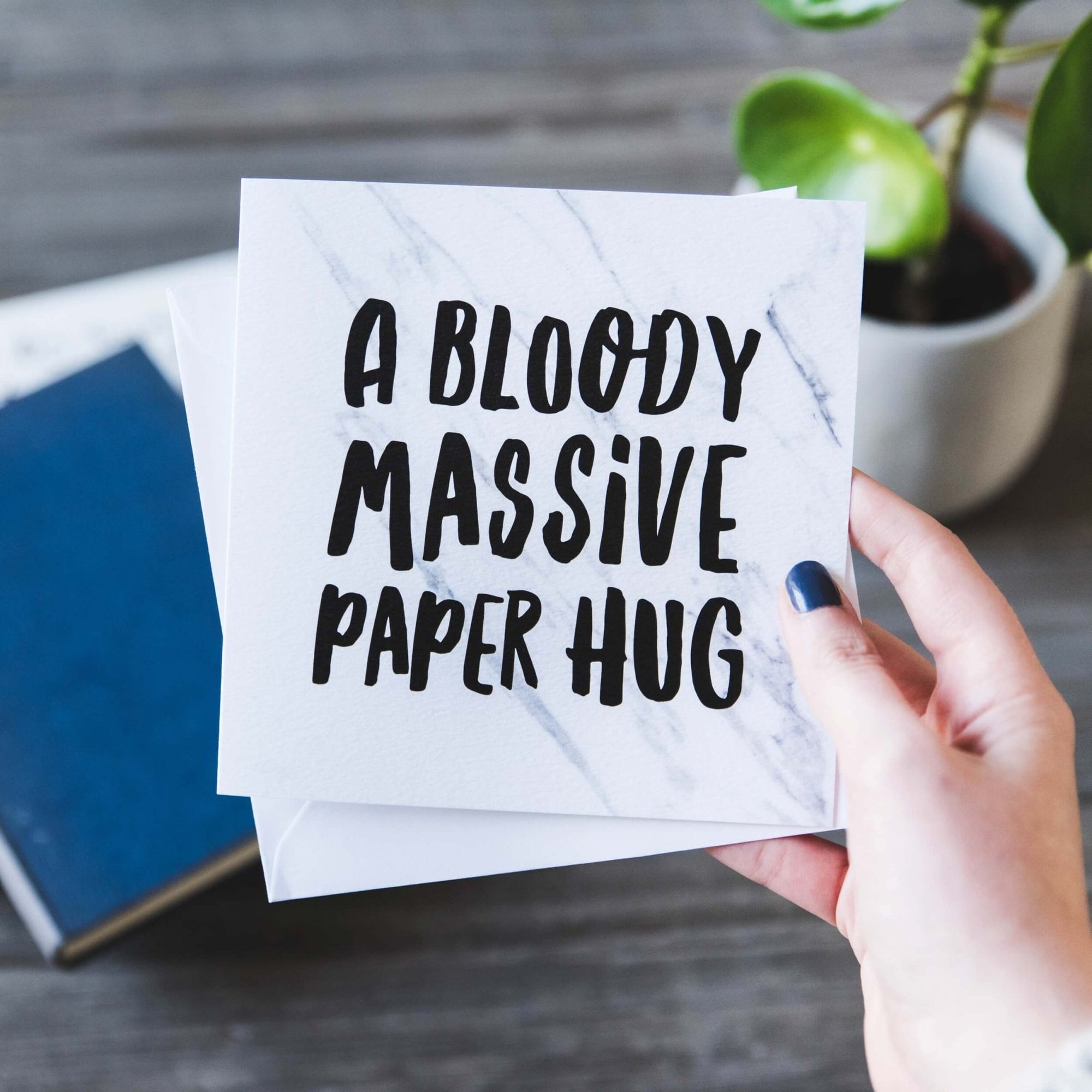 'A Bloody Massive Paper Hug' Thinking of You Card - I am Nat Ltd - Greeting Card