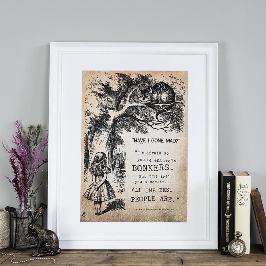 Alice in Wonderland ‘Bonkers’ Art Print - I am Nat Ltd - Print