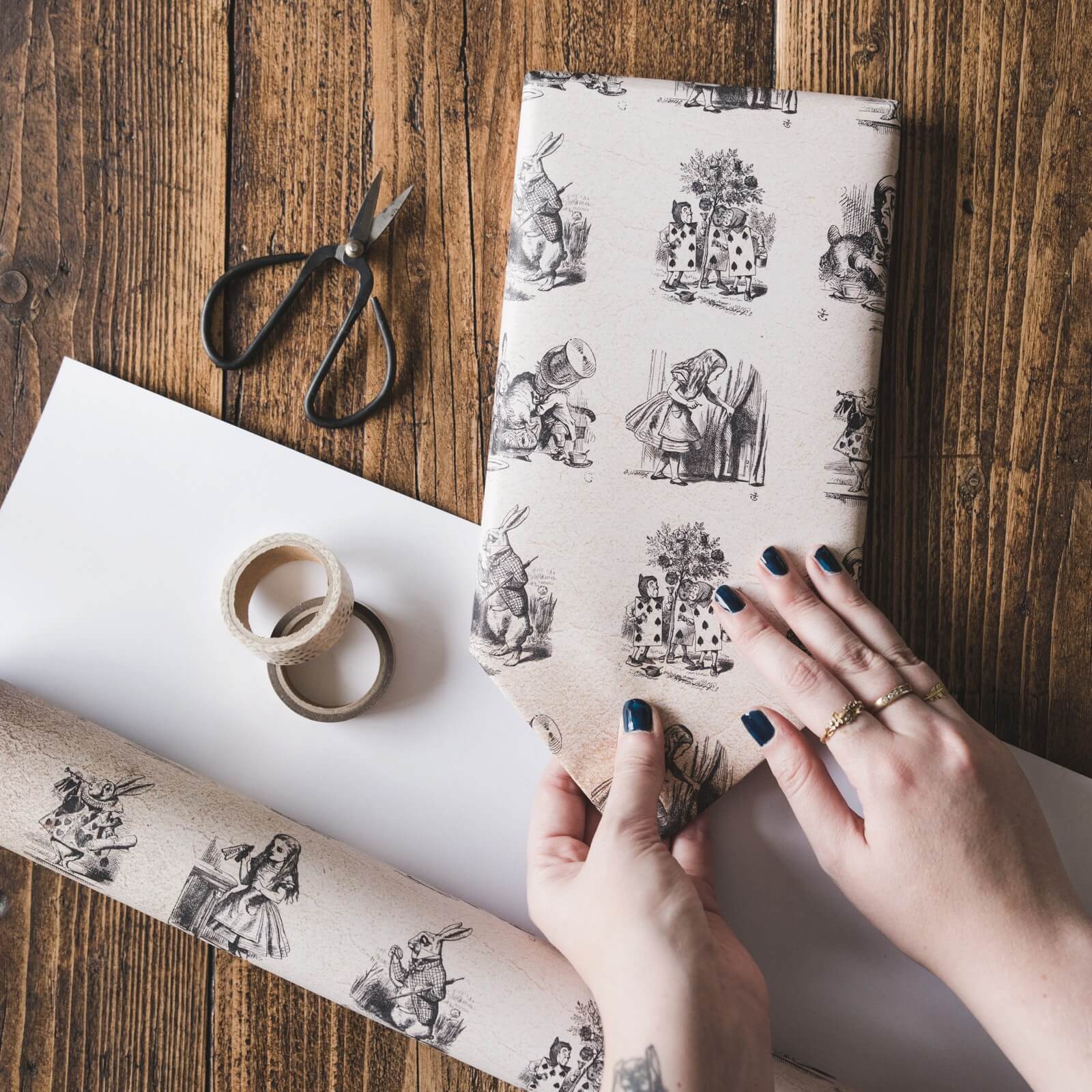 Alice in Wonderland Illustrations Gift Wrap - I am Nat Ltd - Gift Wrap