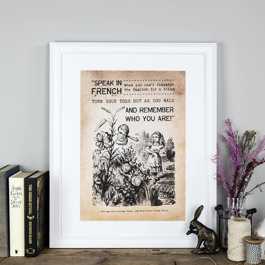 Alice in Wonderland ‘Remember Who You Are’ Print - I am Nat Ltd - Print