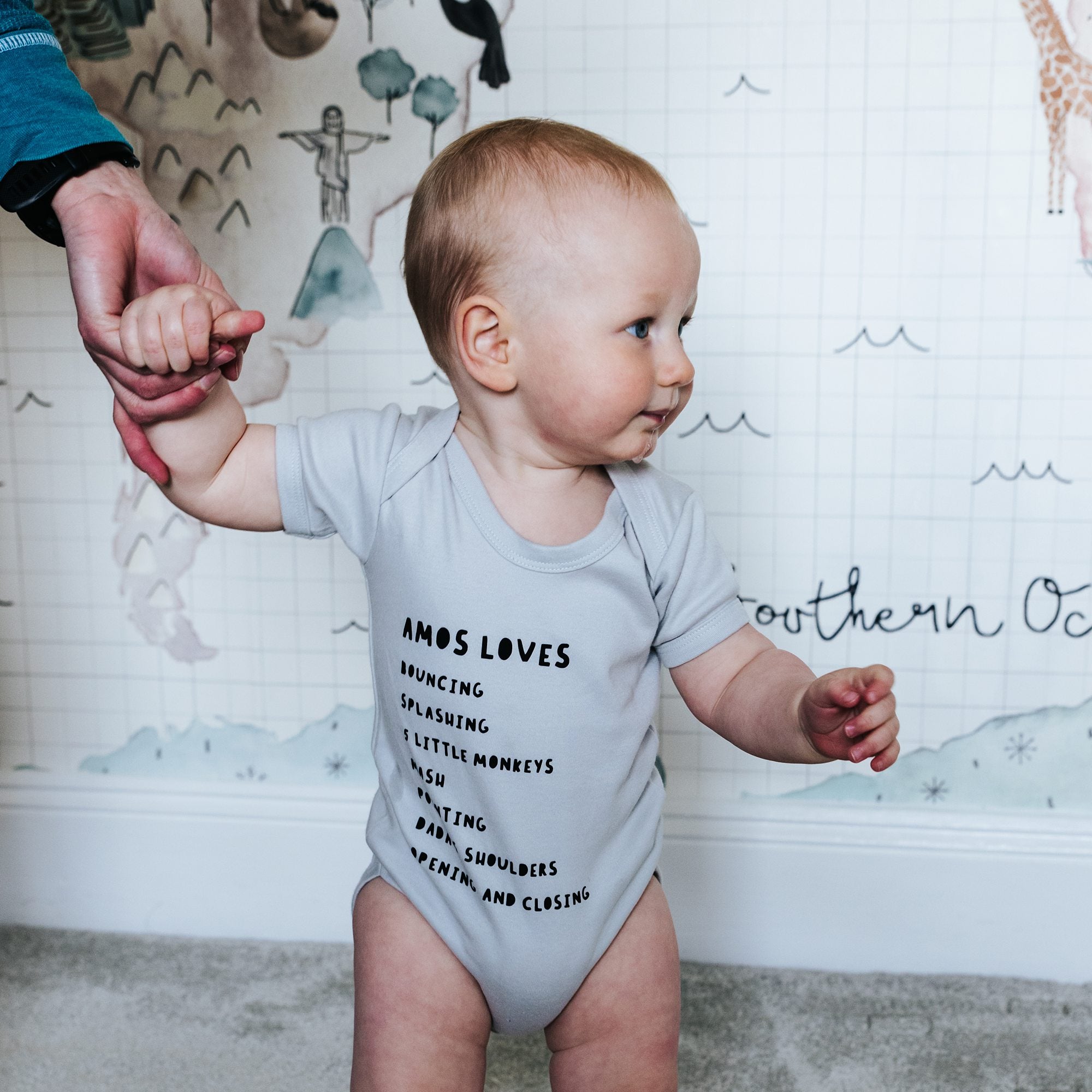 Baby Loves Personalised Babygrow - I am Nat Ltd - Baby Grow