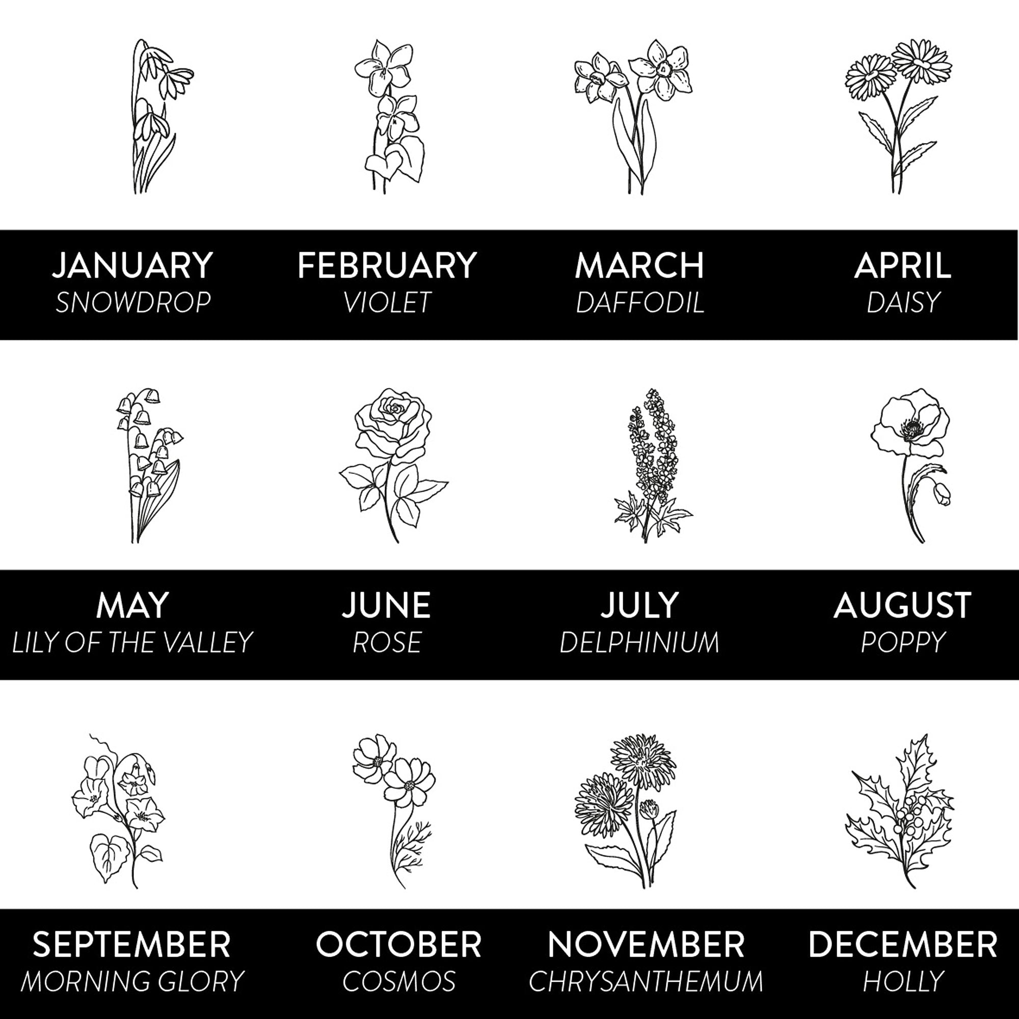 Birth Month Flower Personalised Babygrow - I am Nat Ltd - Baby Grow