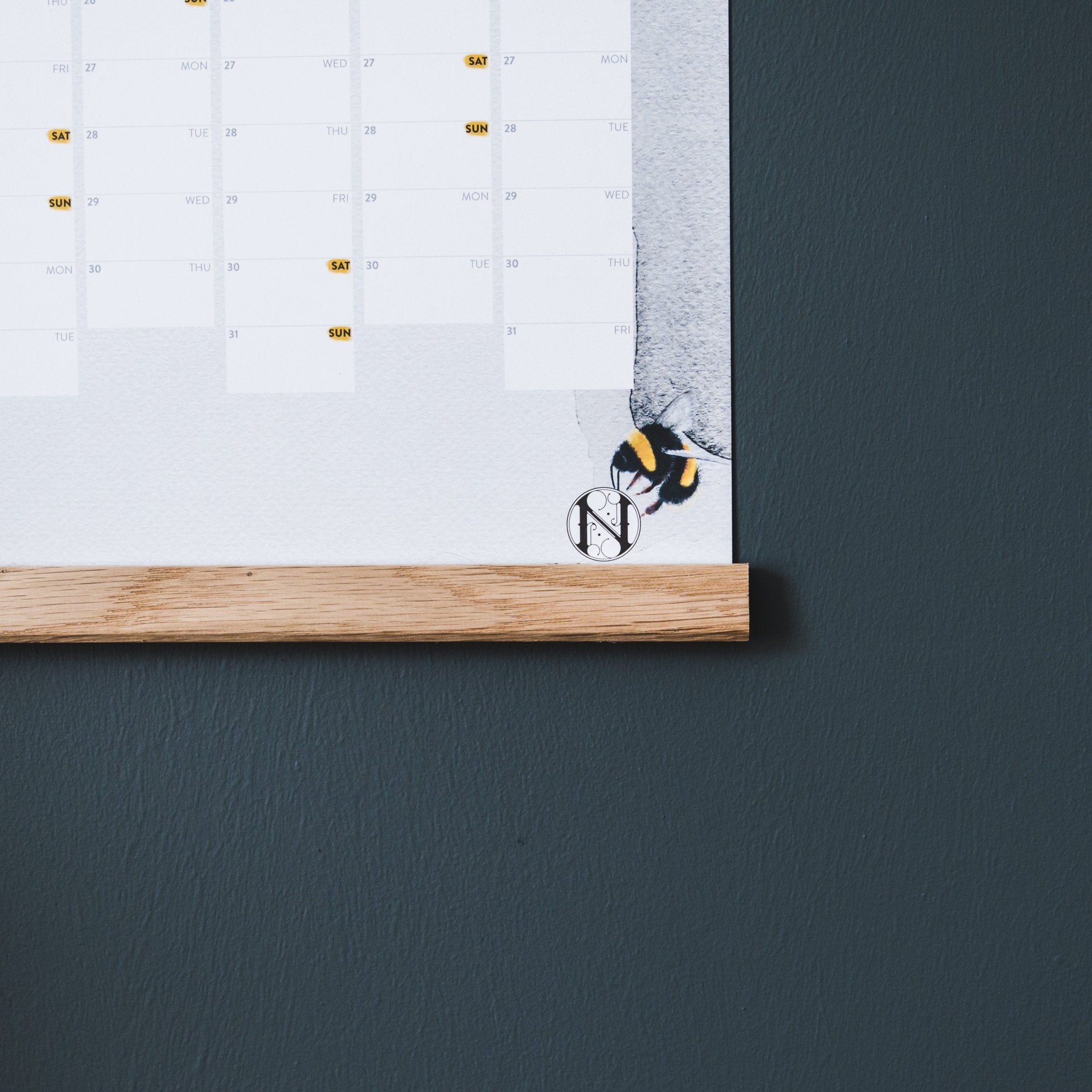 Exciting Times Ahead Bumblebee 2024 Wall Planner - I am Nat Ltd - Wall Planner