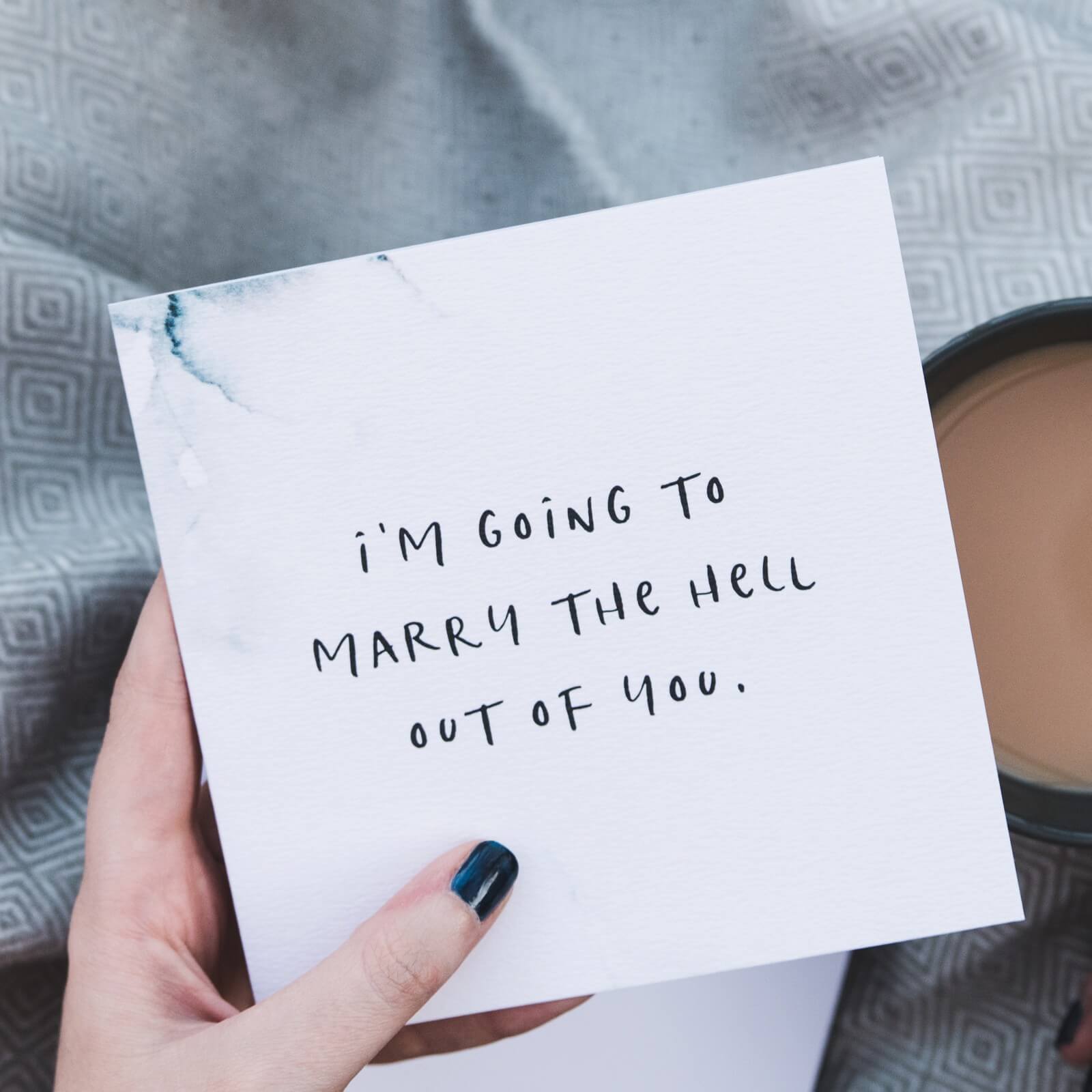 Funny Wedding Day Card 'Marry The Hell Out Of You' - I am Nat Ltd - Greeting Card