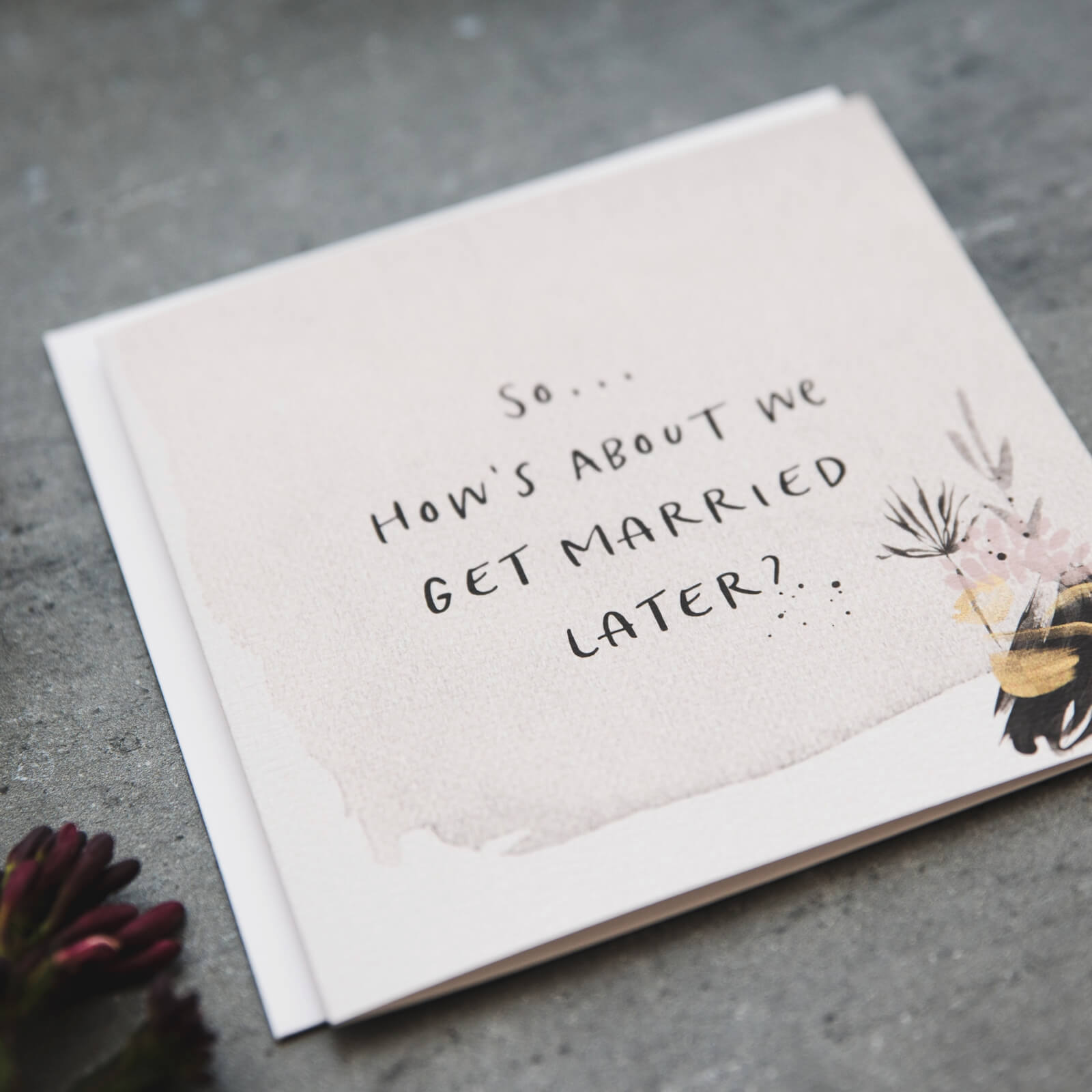 'Get Married Later?' Funny Wedding Day Card - I am Nat Ltd - Greeting Card