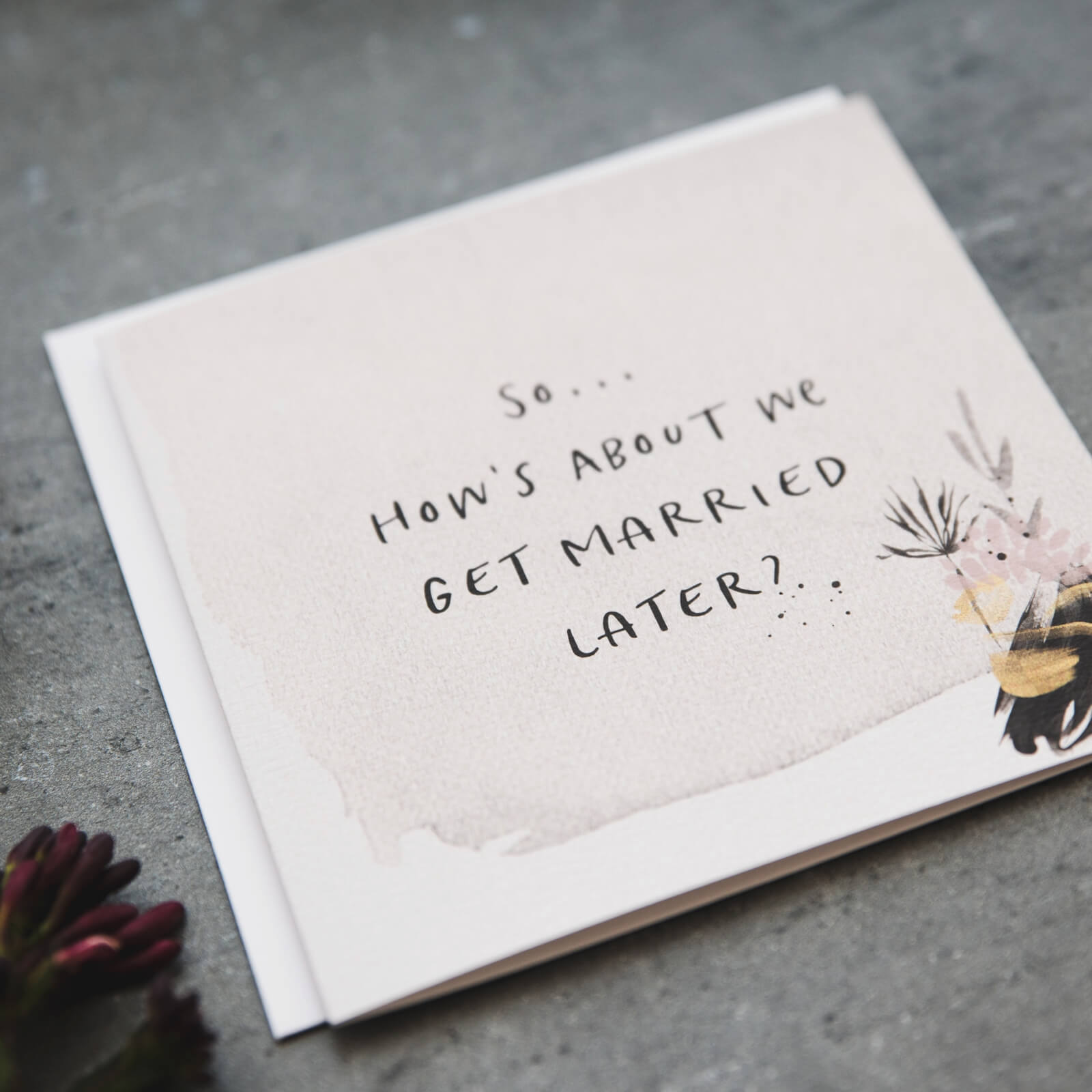 &#39;Get Married Later?&#39; Funny Wedding Day Card - I am Nat Ltd - Greeting Card