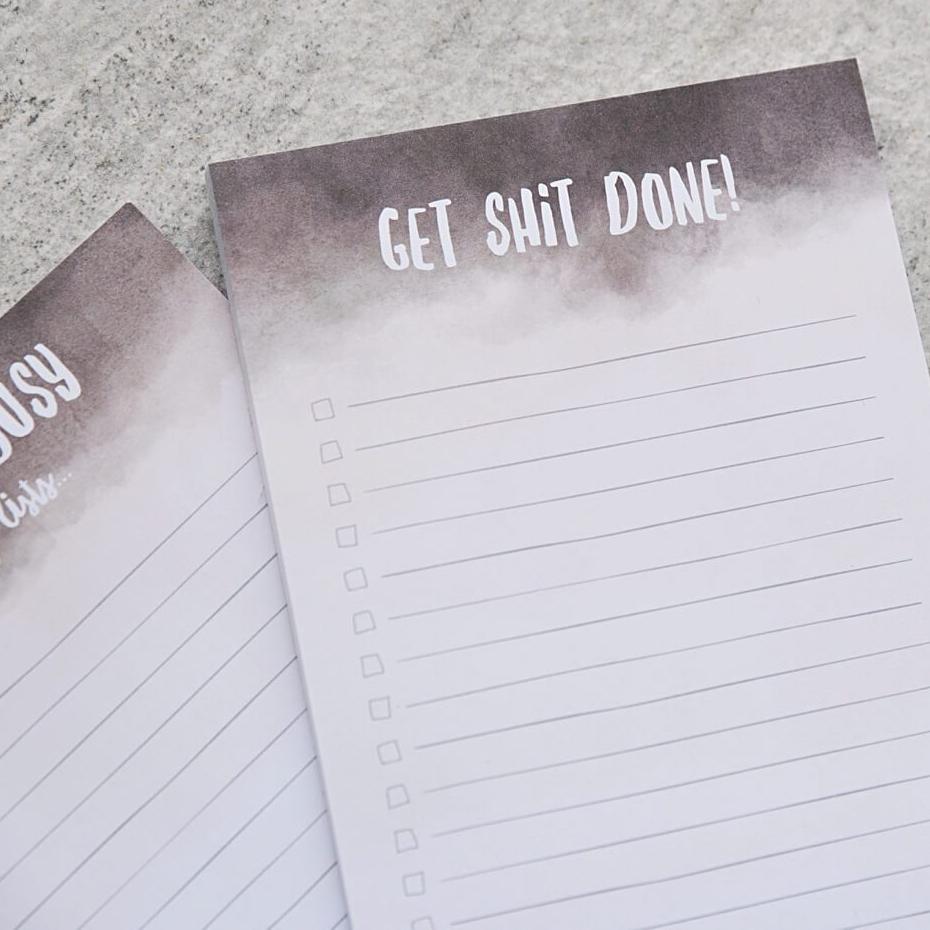 &#39;Get Shit Done&#39; A5 To Do List Notepad - I am Nat Ltd - Notepad