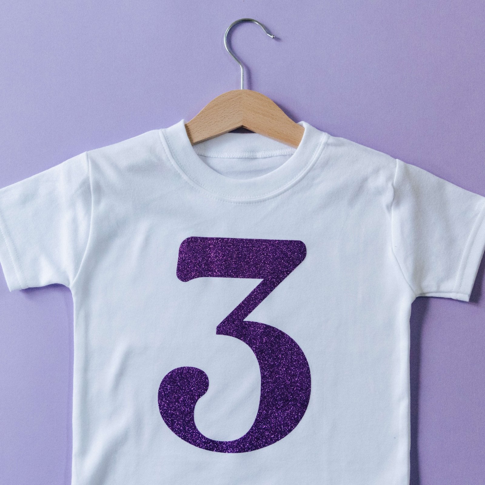 Glitter Number or Initial Children's Birthday T-Shirt - I am Nat Ltd - Children's T-Shirt