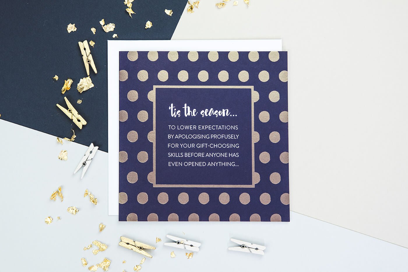 Gold Foil Socially Awkward Christmas Card Pack - I am Nat Ltd - Greeting Card