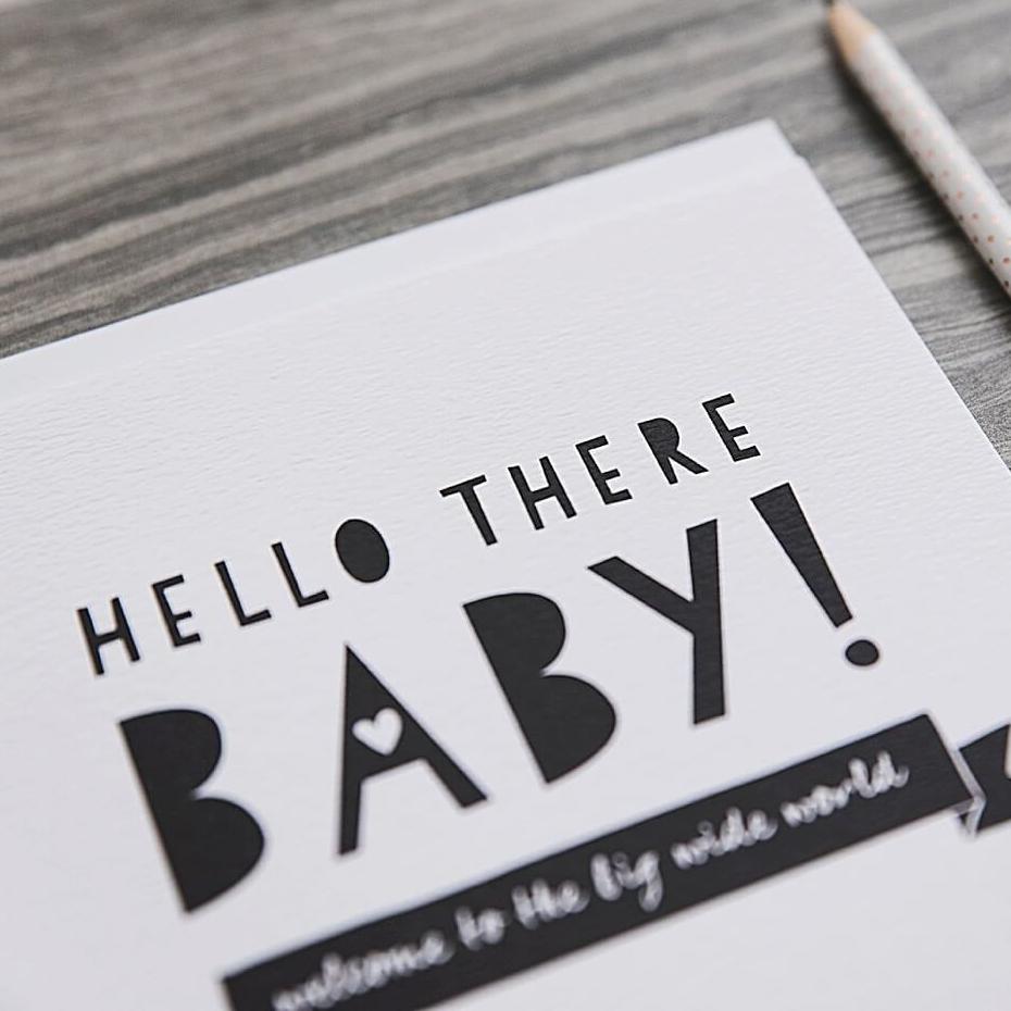 'Hello There Baby' Newborn Welcome Card - I am Nat Ltd - Greeting Card