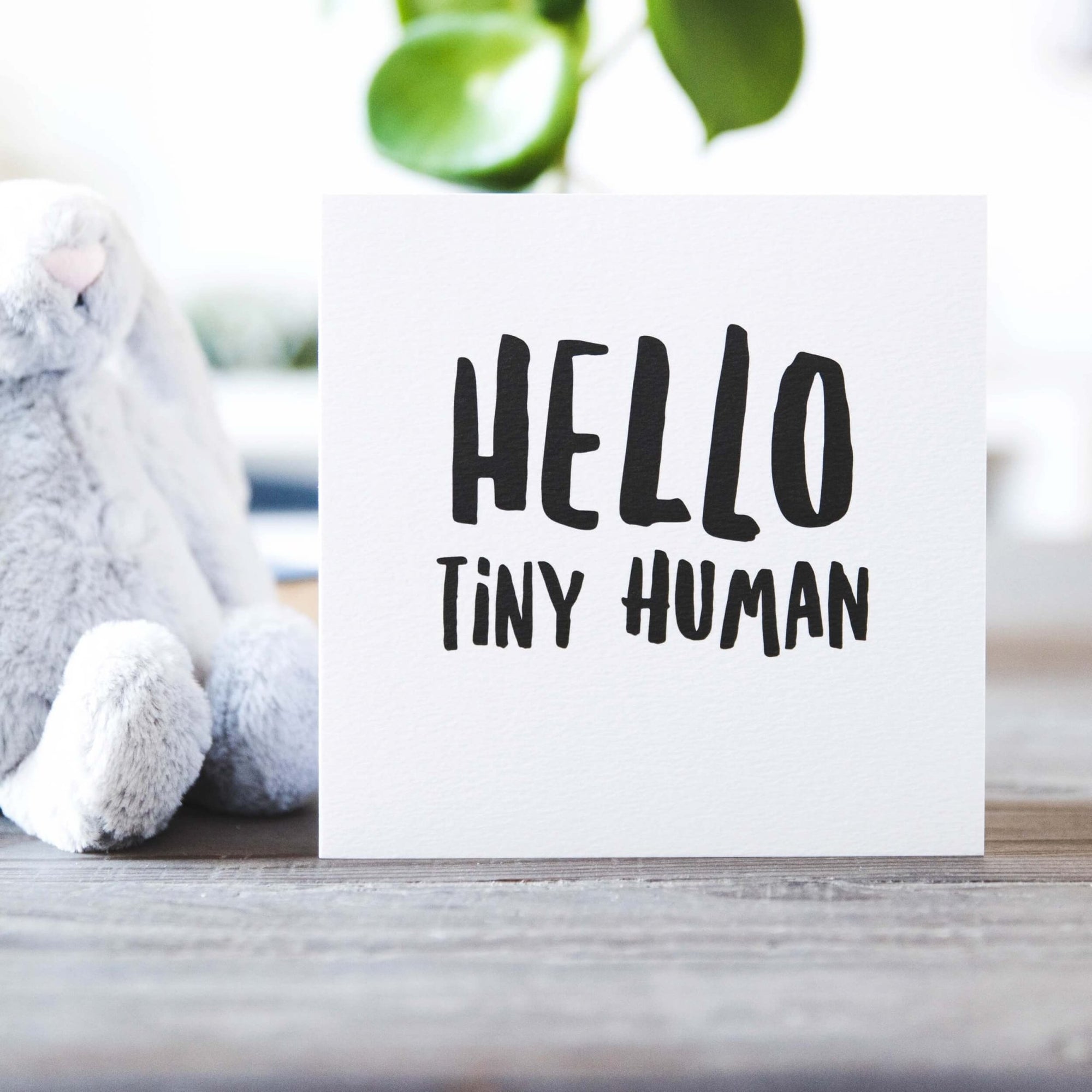 'Hello Tiny Human' New Baby Card - I am Nat Ltd - Greeting Card