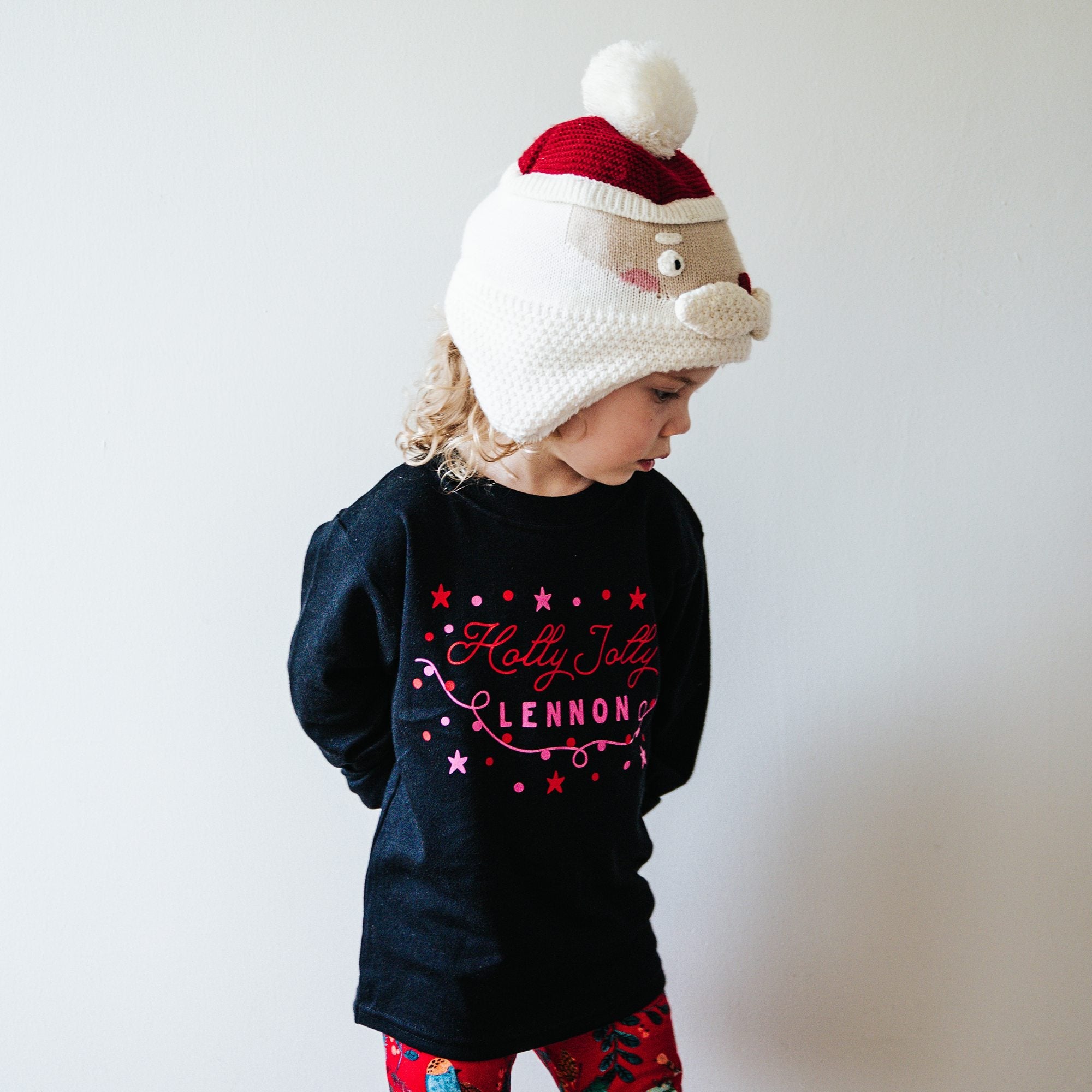 Holly Jolly Personalised Children&#39;s Christmas T-Shirt - I am Nat Ltd - Children&#39;s T-Shirt