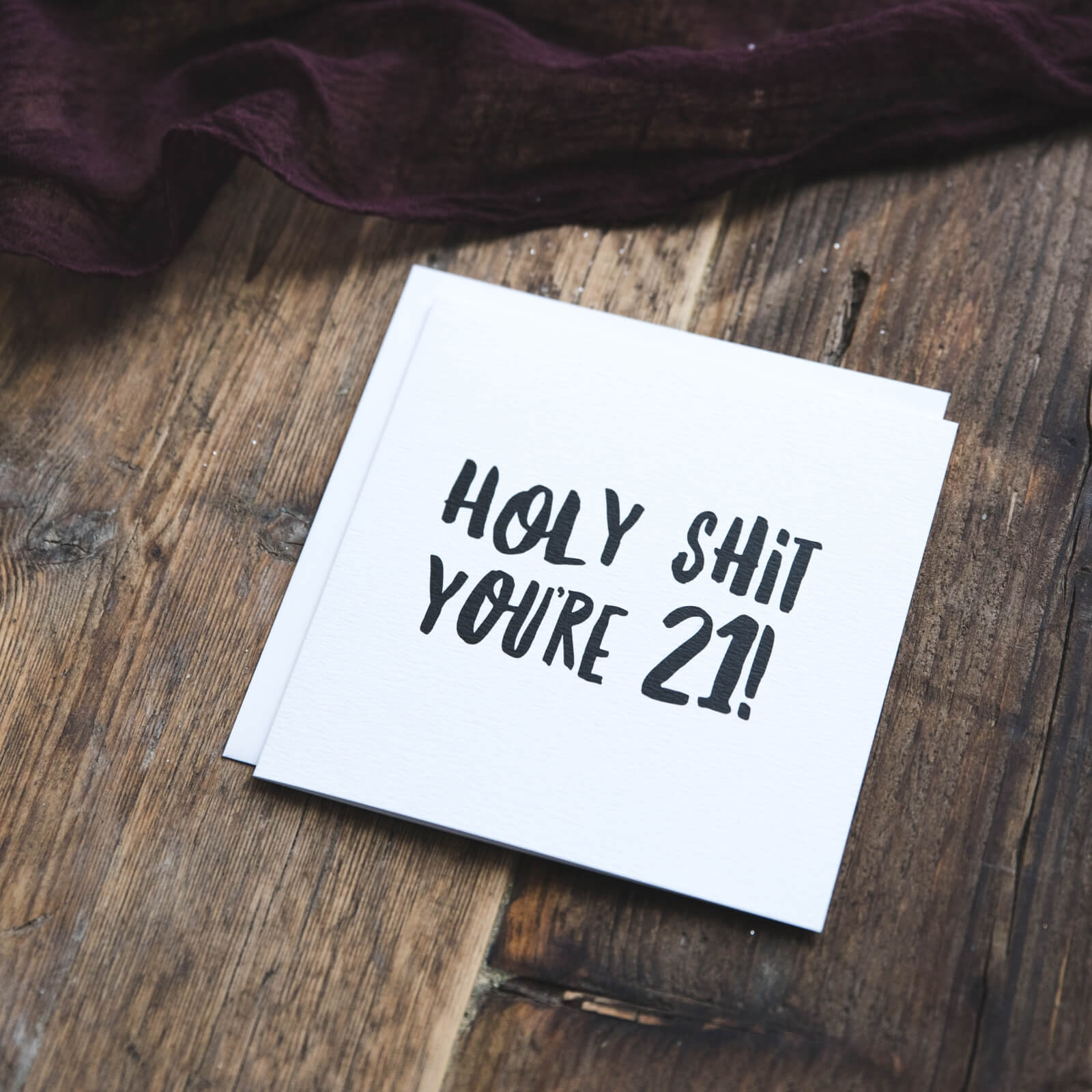 Holy Shit You're 21! Funny Birthday Card - I am Nat Ltd - Greeting Card