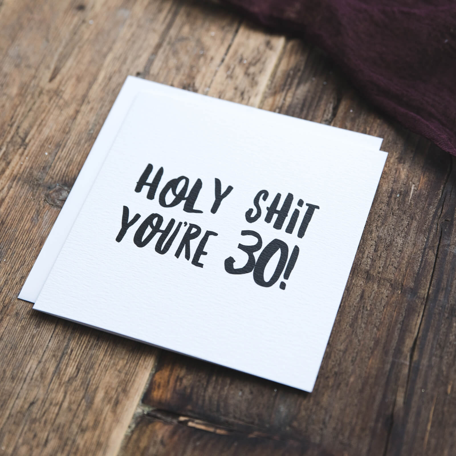 Holy Shit You're 30! Funny Milestone Birthday Card - I am Nat Ltd - Greeting Card
