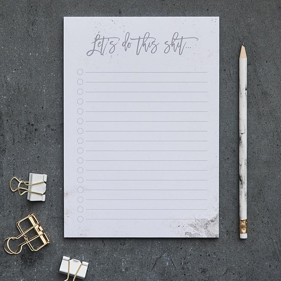'Let's Do This Shit' A5 To Do List Notepad - I am Nat Ltd - Notepad