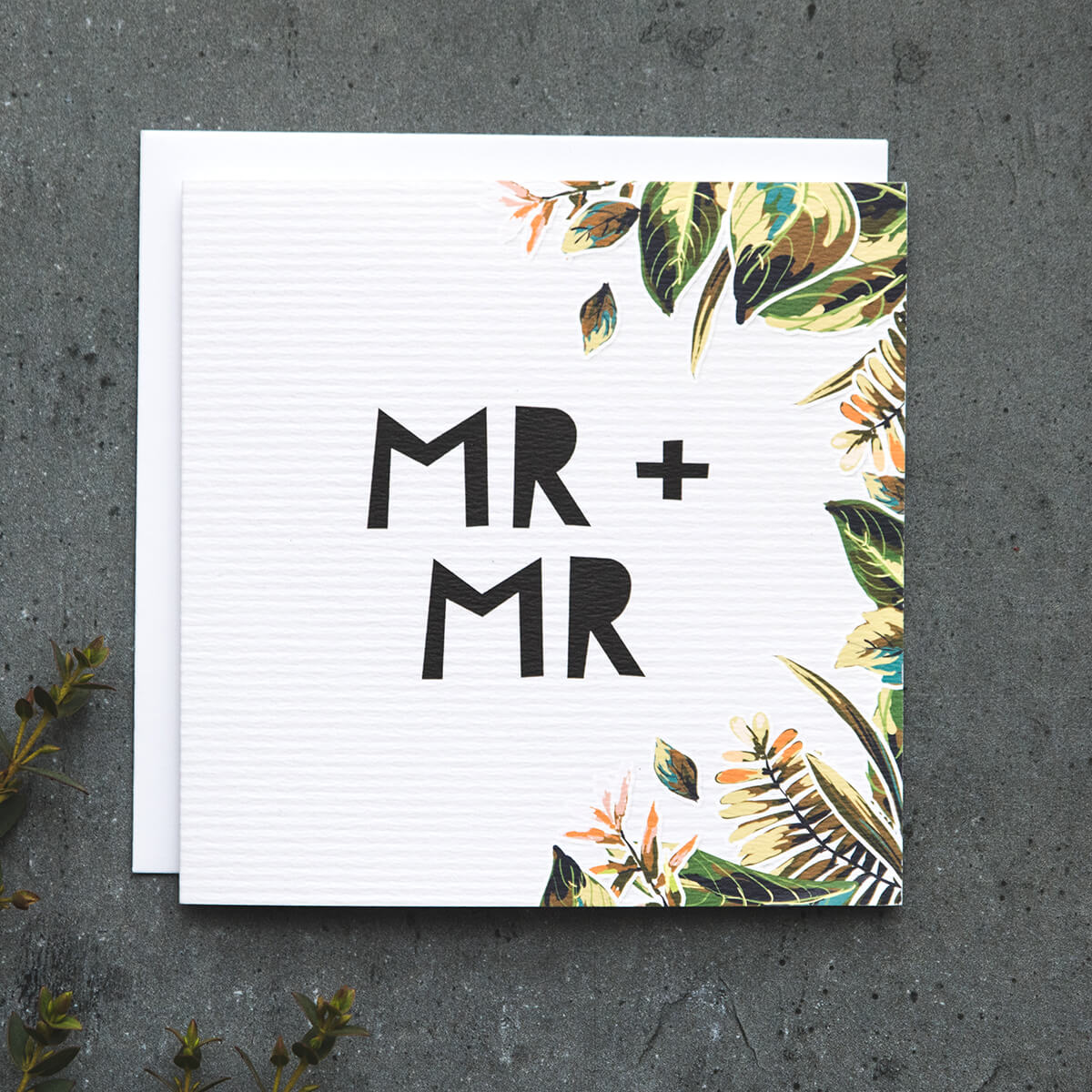 &#39;Mr + Mr&#39; Gay Wedding Card - I am Nat Ltd - Greeting Card