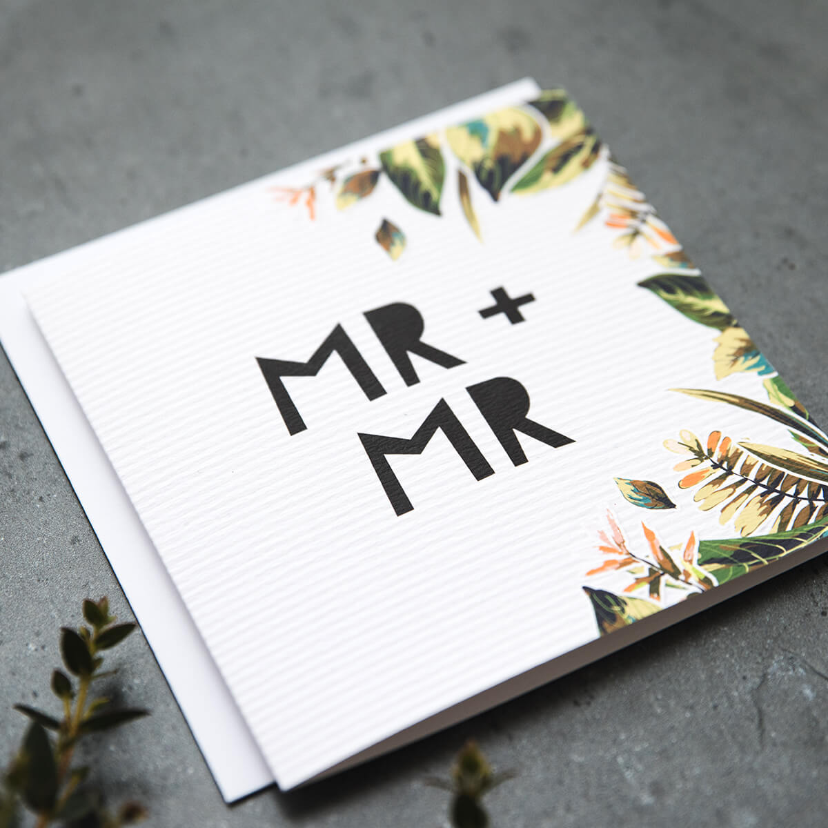 'Mr + Mr' Gay Wedding Card - I am Nat Ltd - Greeting Card