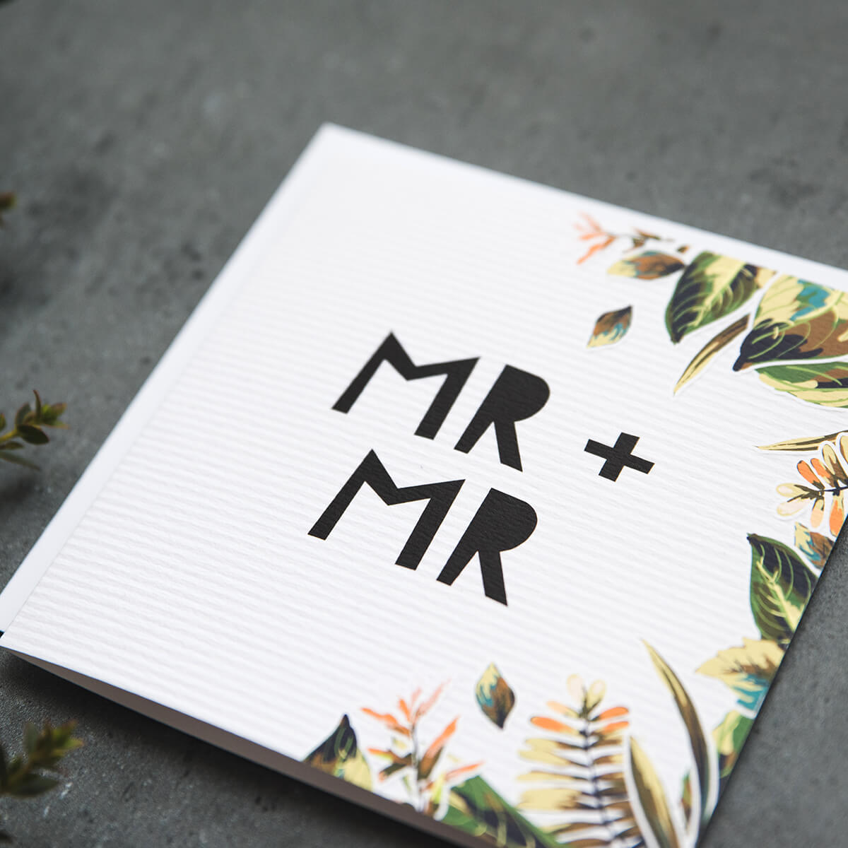 'Mr + Mr' Gay Wedding Card - I am Nat Ltd - Greeting Card