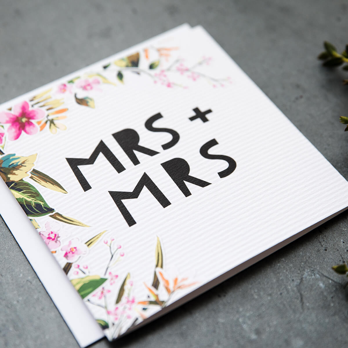 'Mrs + Mrs' Gay Wedding Card - I am Nat Ltd - Greeting Card
