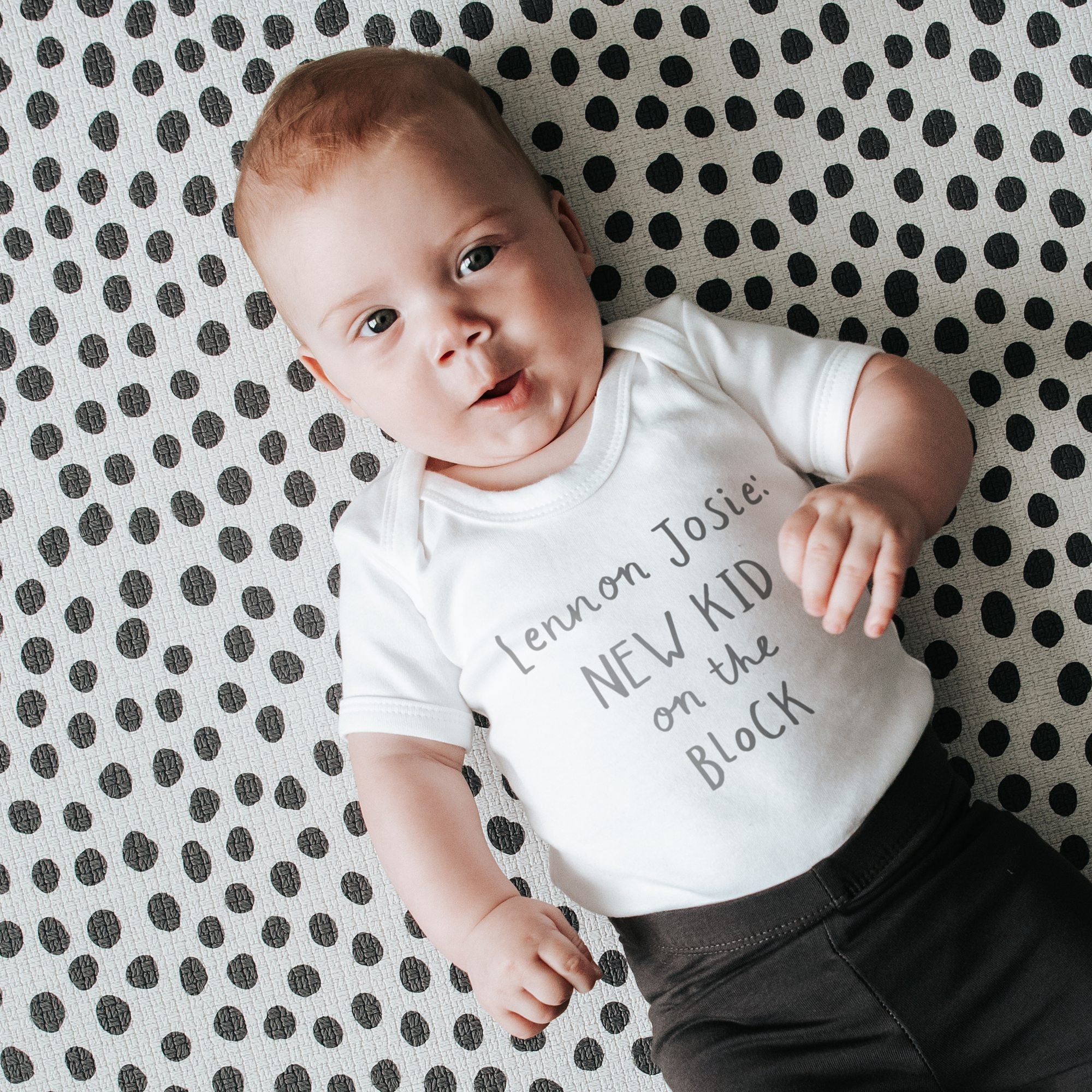 New Kid on the Block Personalised Babygrow - I am Nat Ltd - Baby Grow