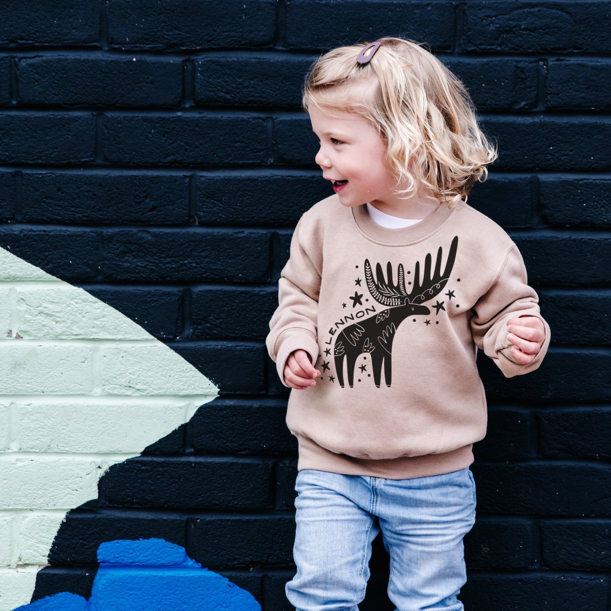 Scandi Reindeer Children's Christmas Jumper - I am Nat Ltd - Children's Jumper