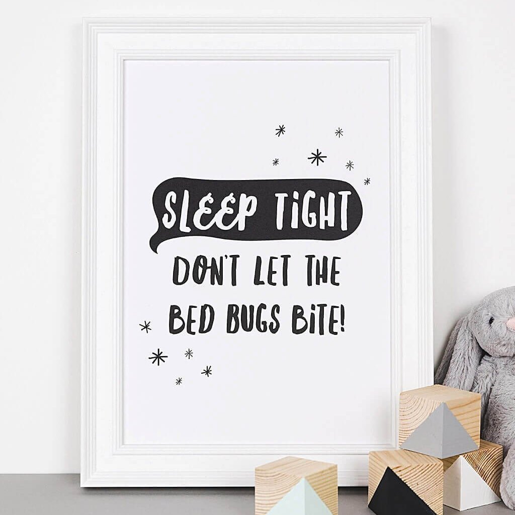 'Sleep Tight' Monochrome Typographic Nursery Print - I am Nat Ltd - Print