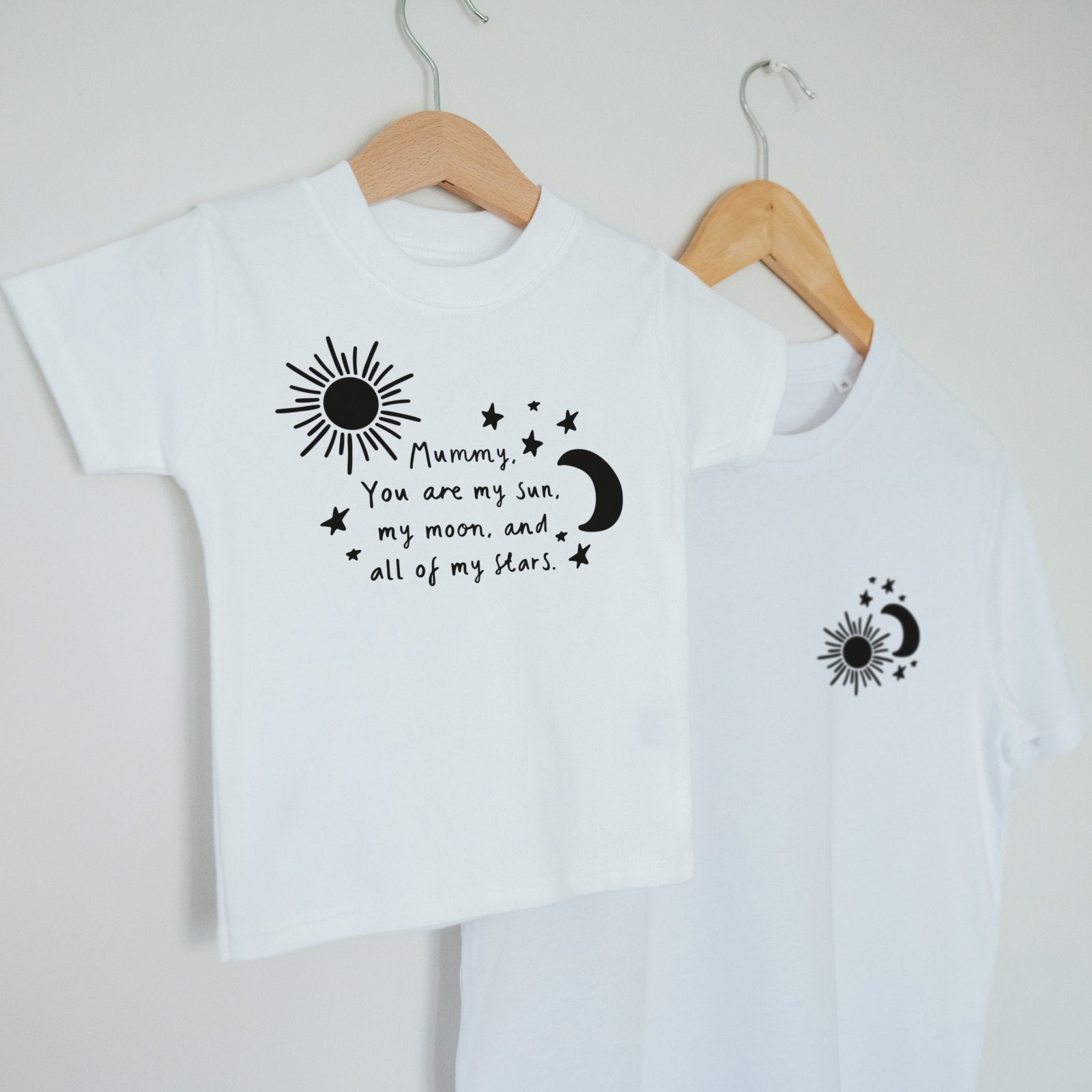 Sun, Moon and Stars Personalised Parent &amp; Child T-Shirt Set - I am Nat Ltd - Children&#39;s T-Shirt