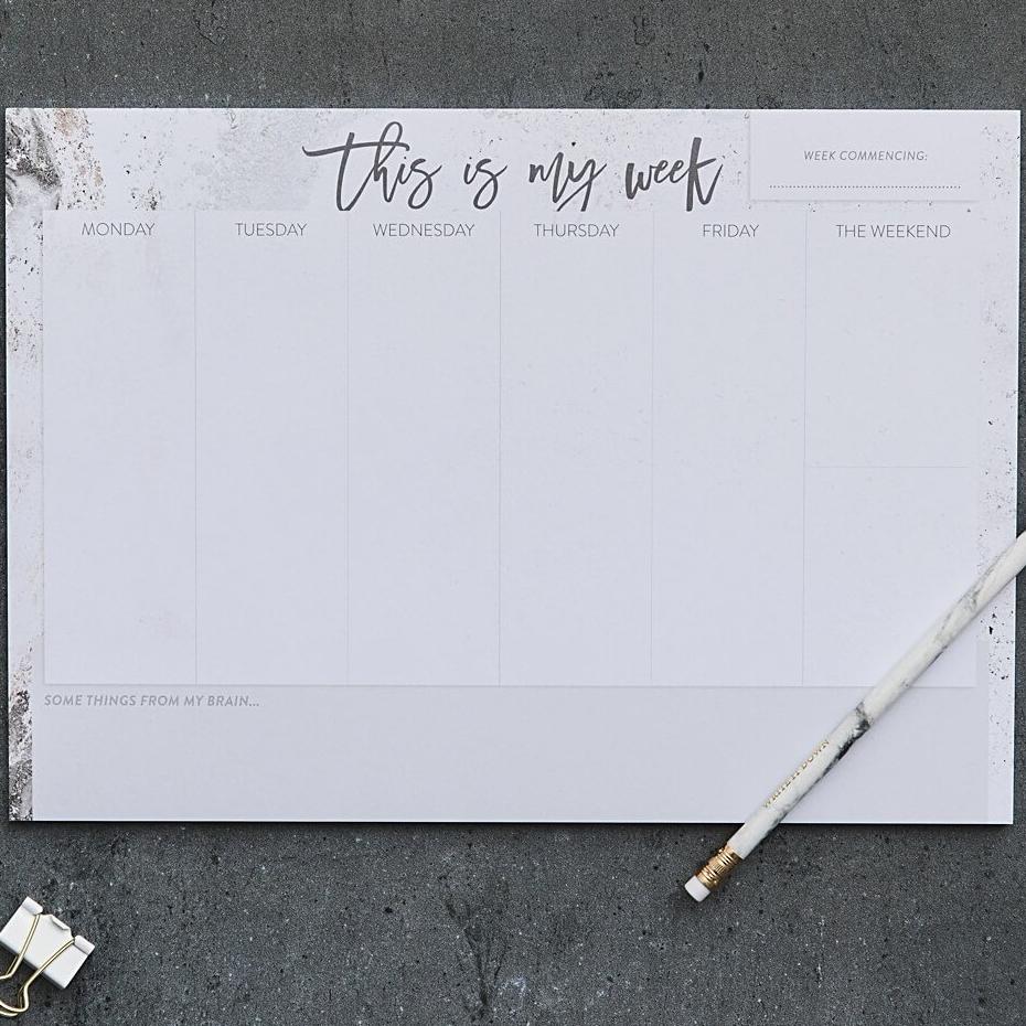 &#39;This Is My Week&#39; A4 Weekly Planner Desk Pad - I am Nat Ltd - Desk Pad